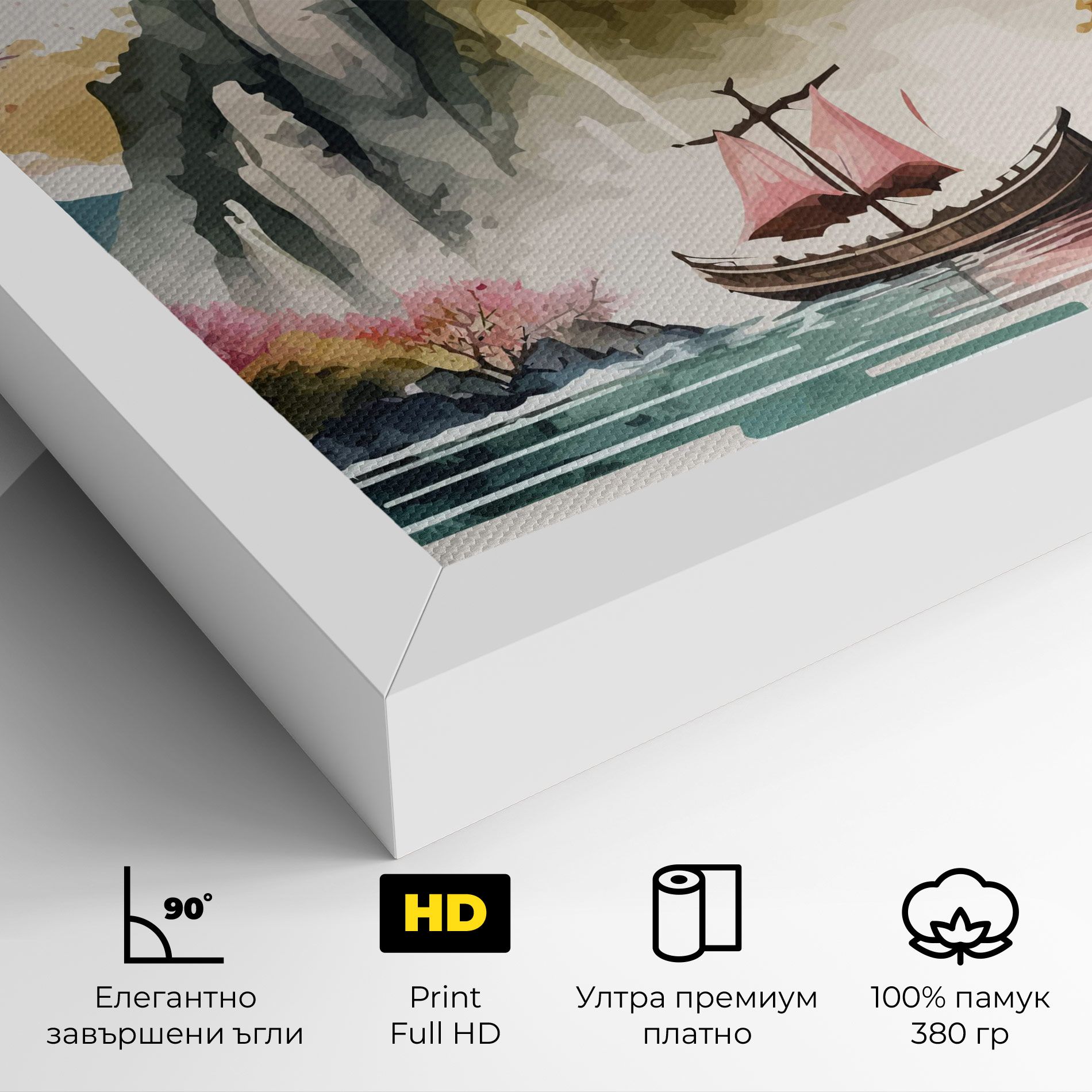 Asian Orange Sunset mockup 4