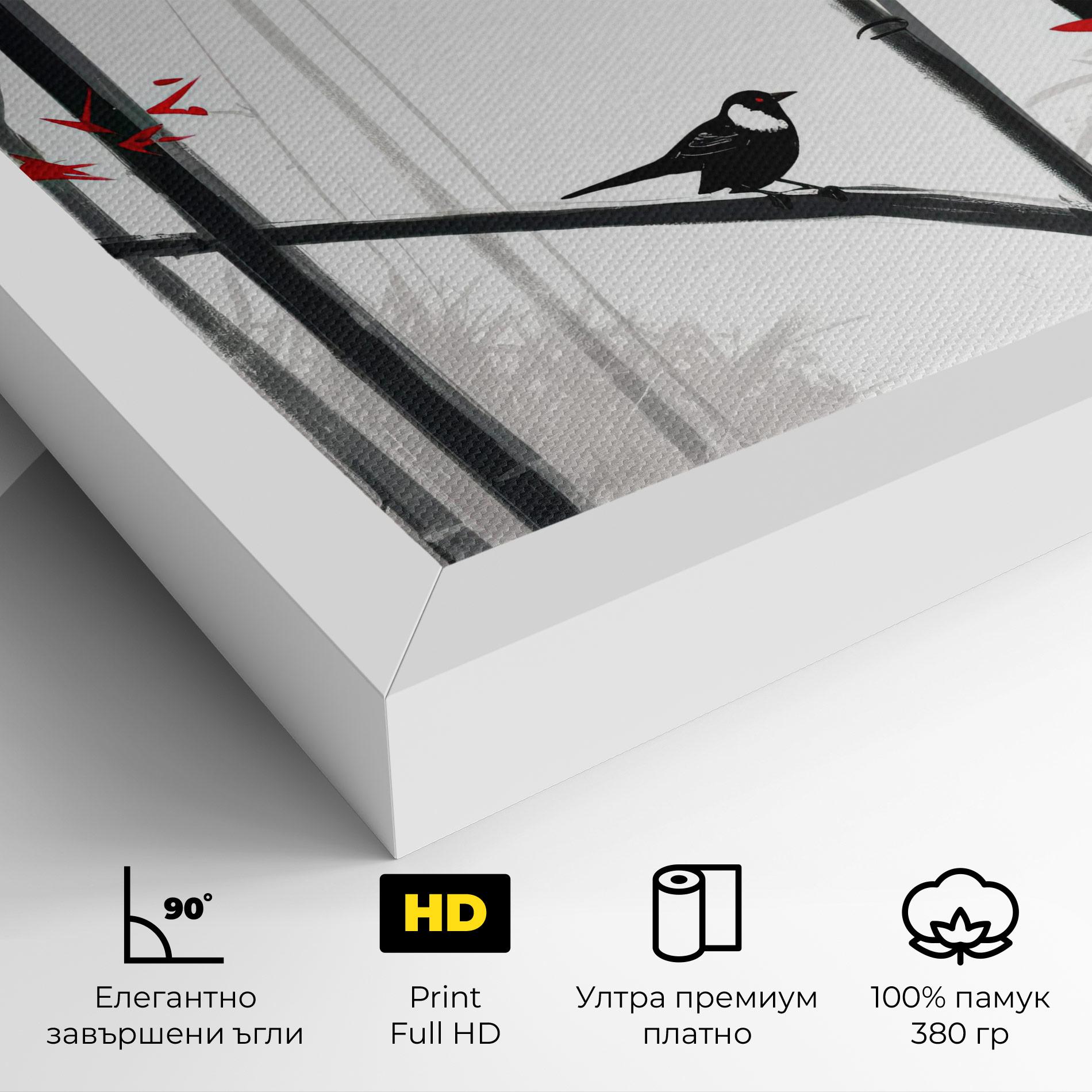 Картина на платно Chinese Red Leafs mockup 4