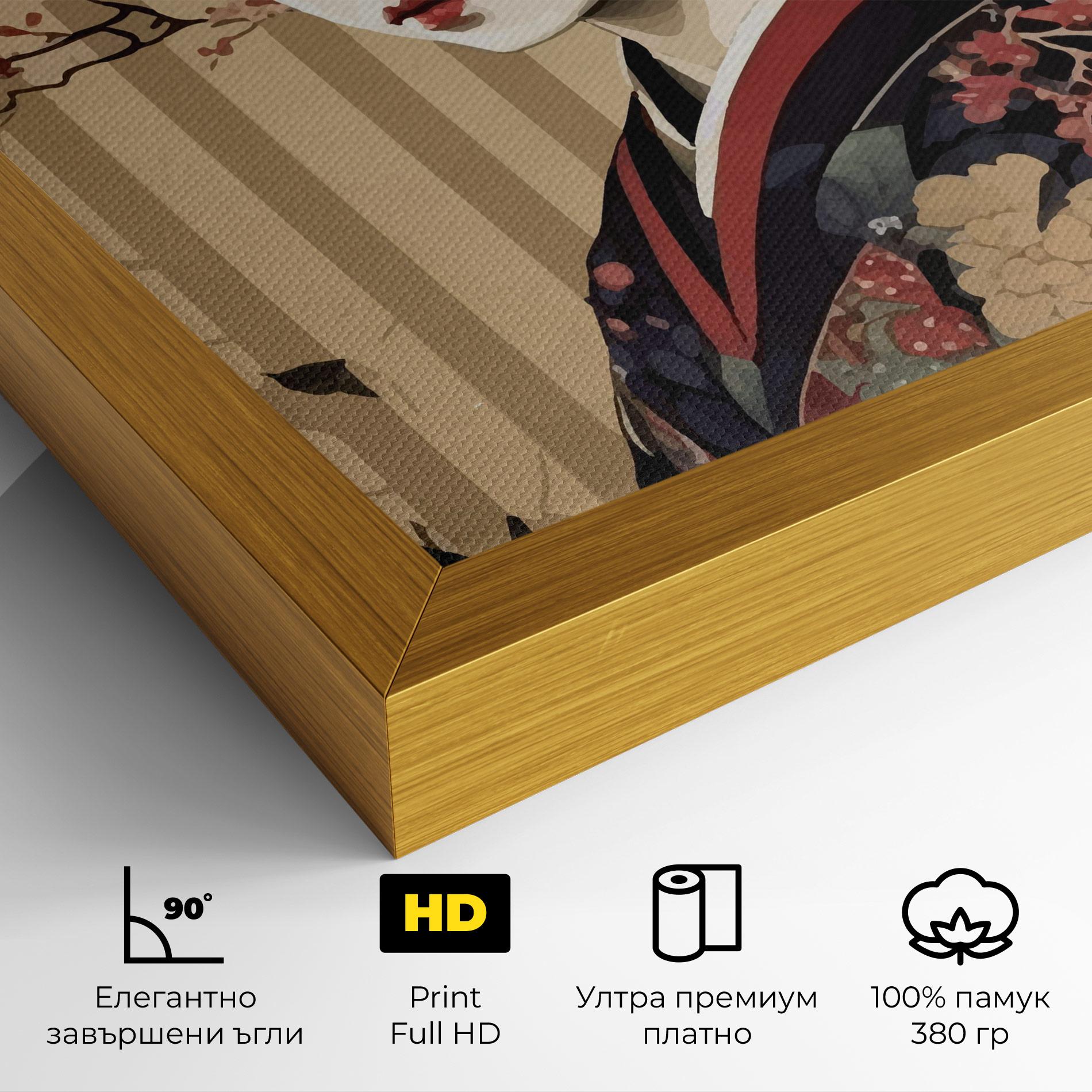 Картина на платно Asiatic Lady mockup 4