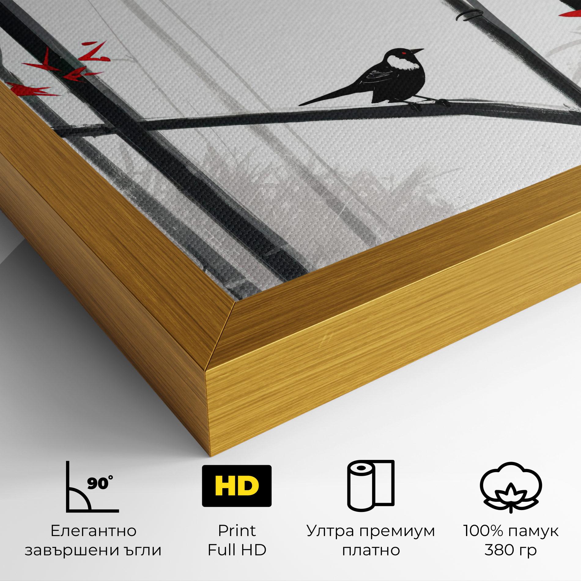 Картина на платно Chinese Red Leafs mockup 4