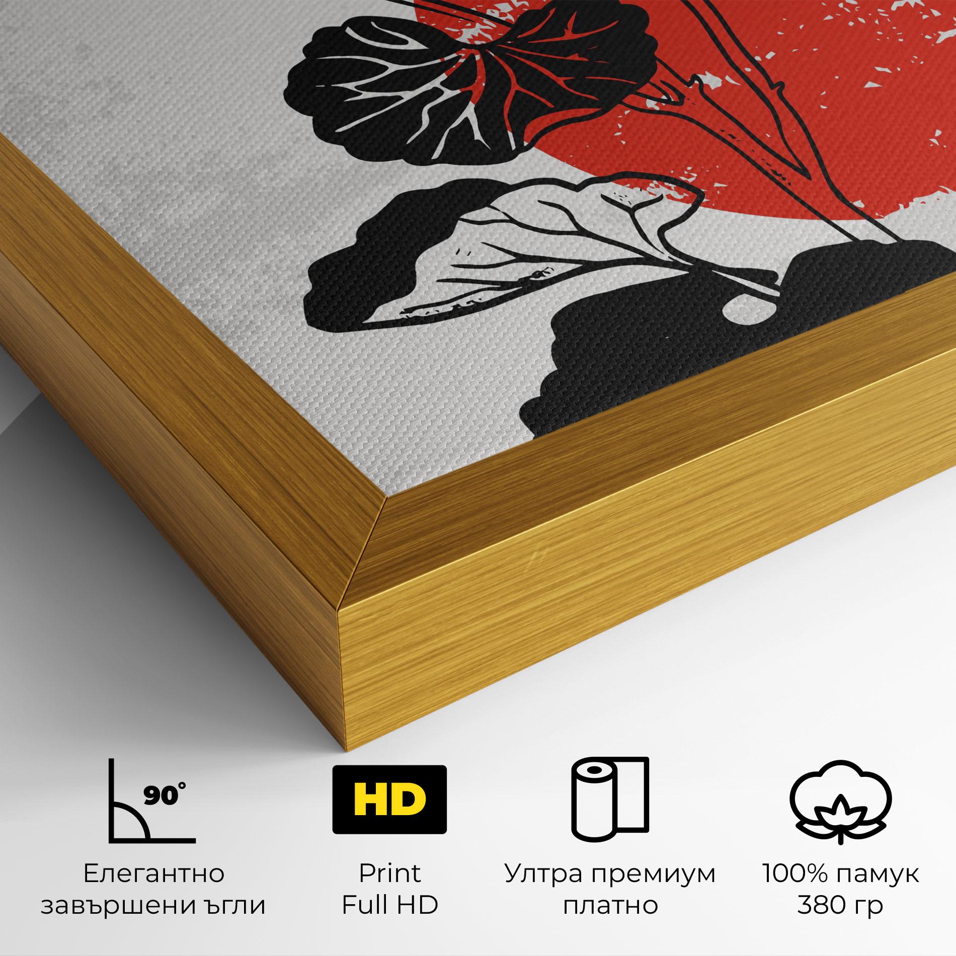 Картина на платно Japan Plant Art mockup 4