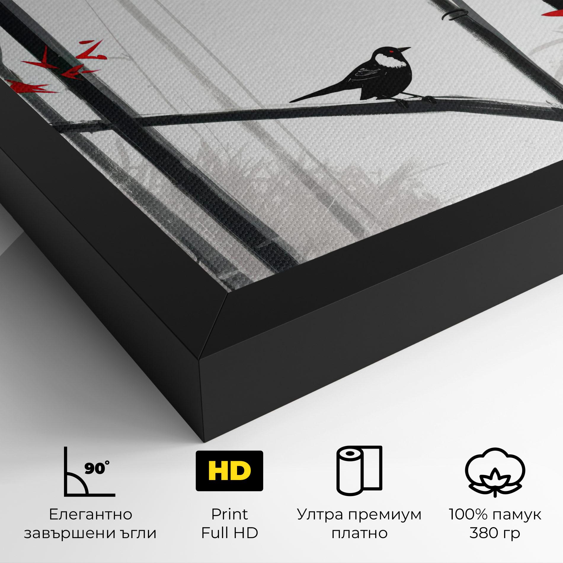 Картина на платно Chinese Red Leafs mockup 4