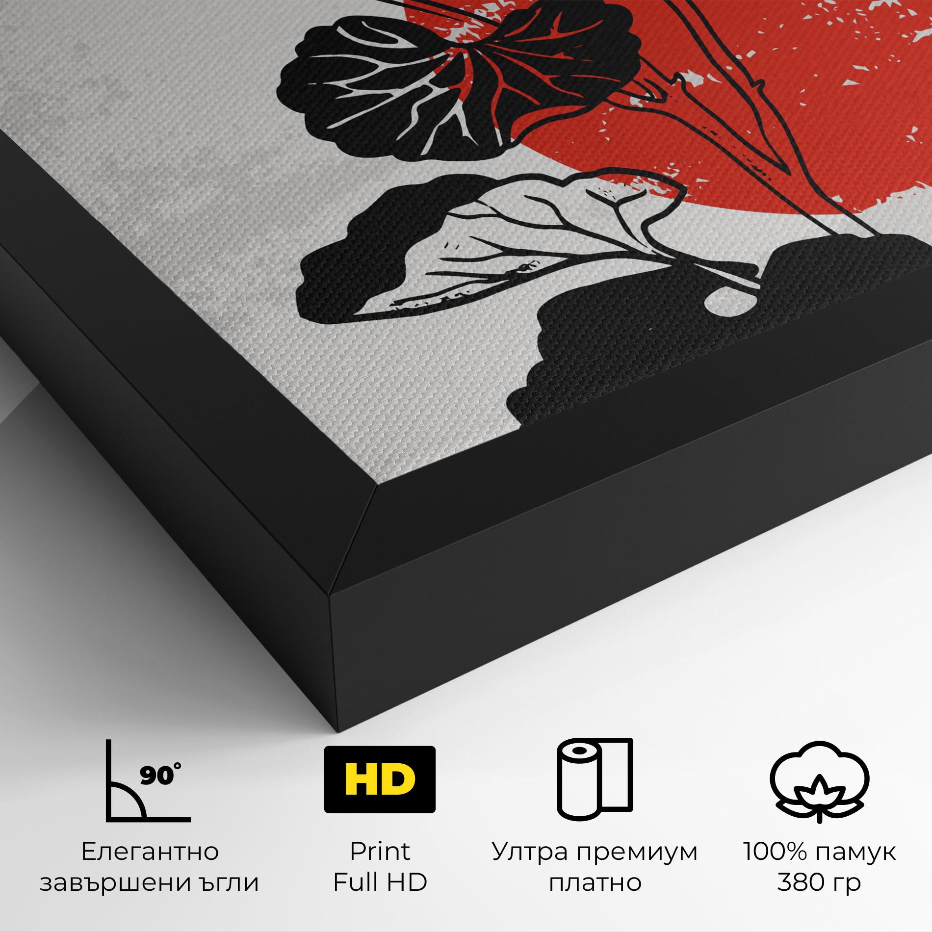 Картина на платно Japan Plant Art mockup 4
