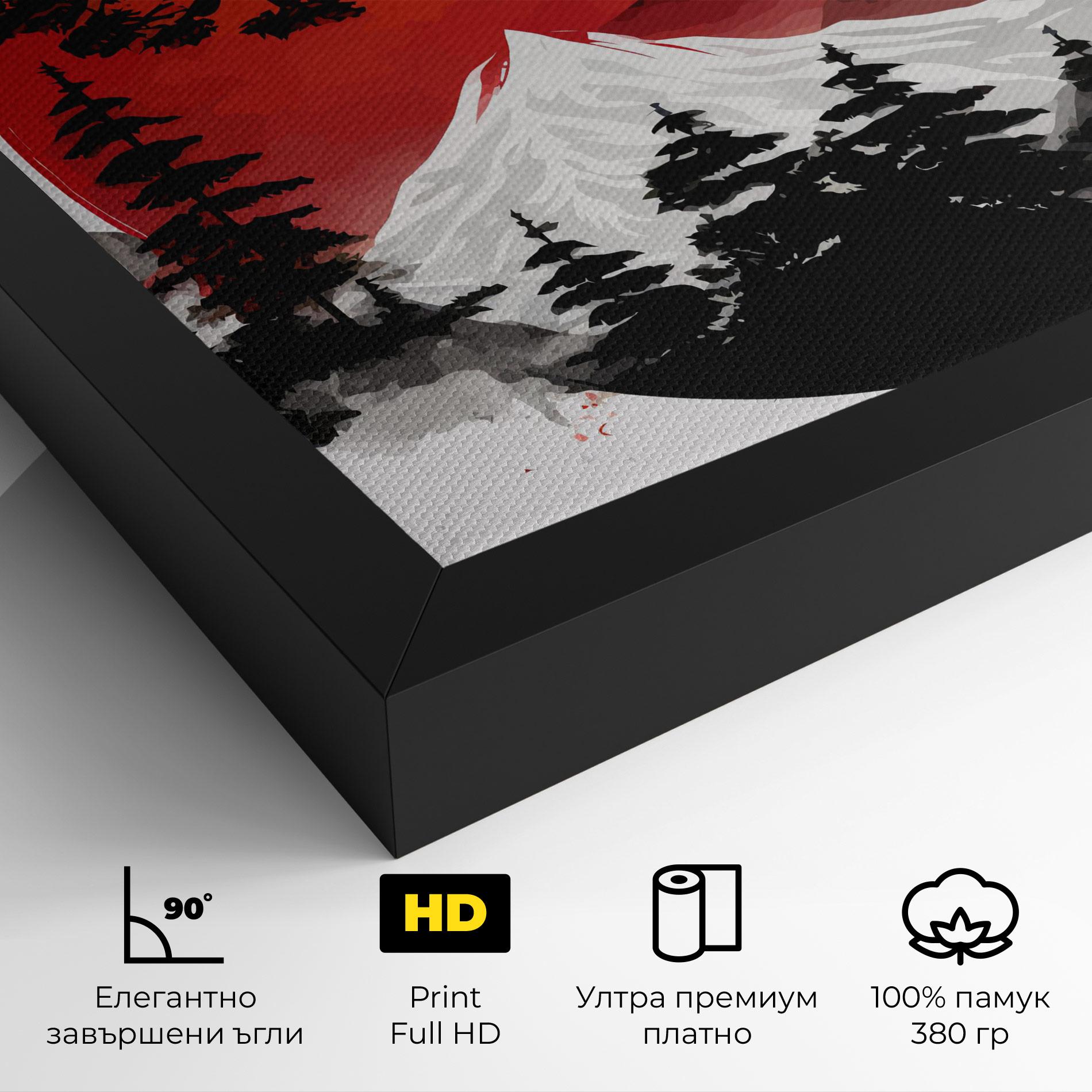 Картина на платно Yin Yang Mountain mockup 4
