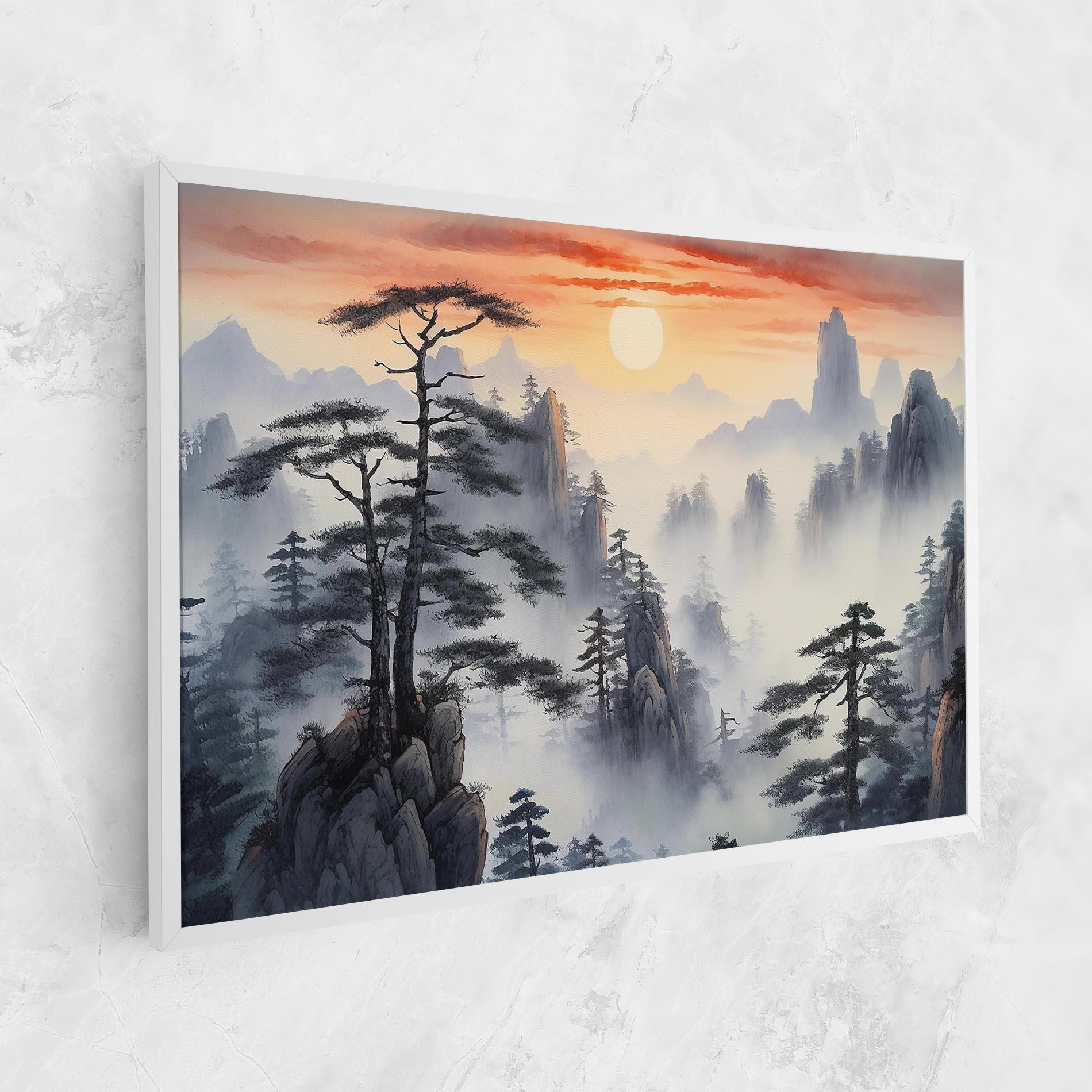 Картина на платно Fog Trees mockup 1