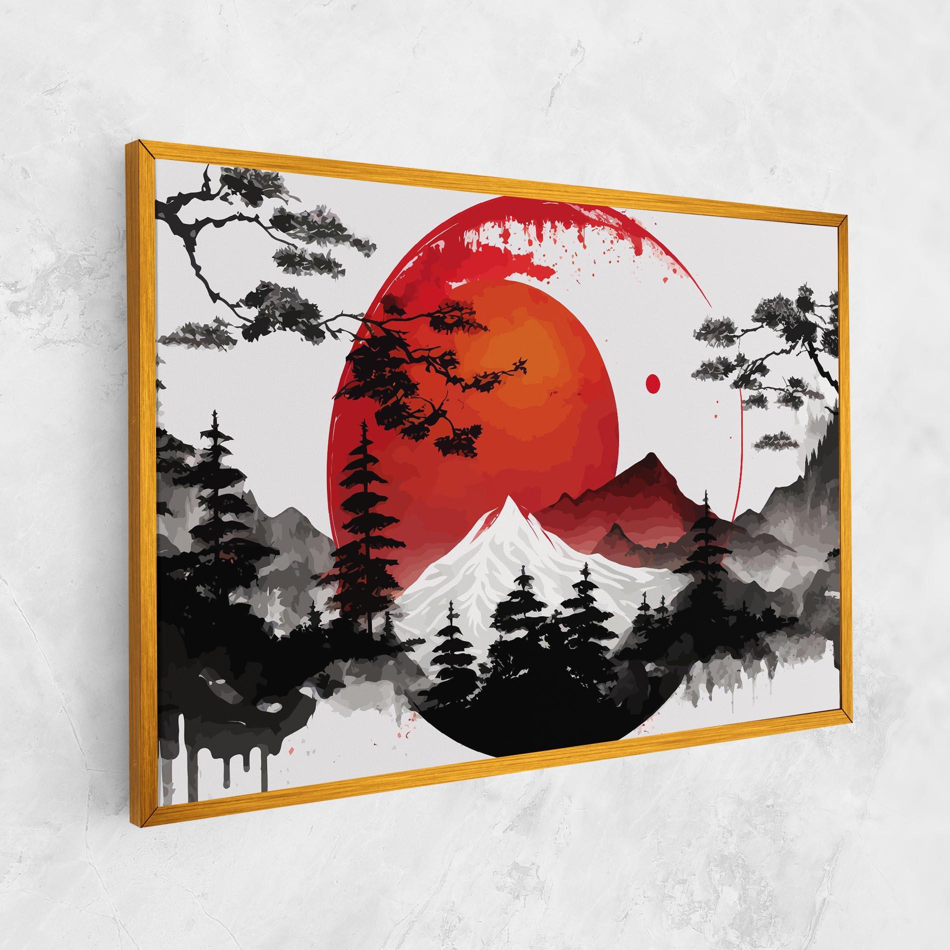 Картина на платно Yin Yang Mountain mockup 1