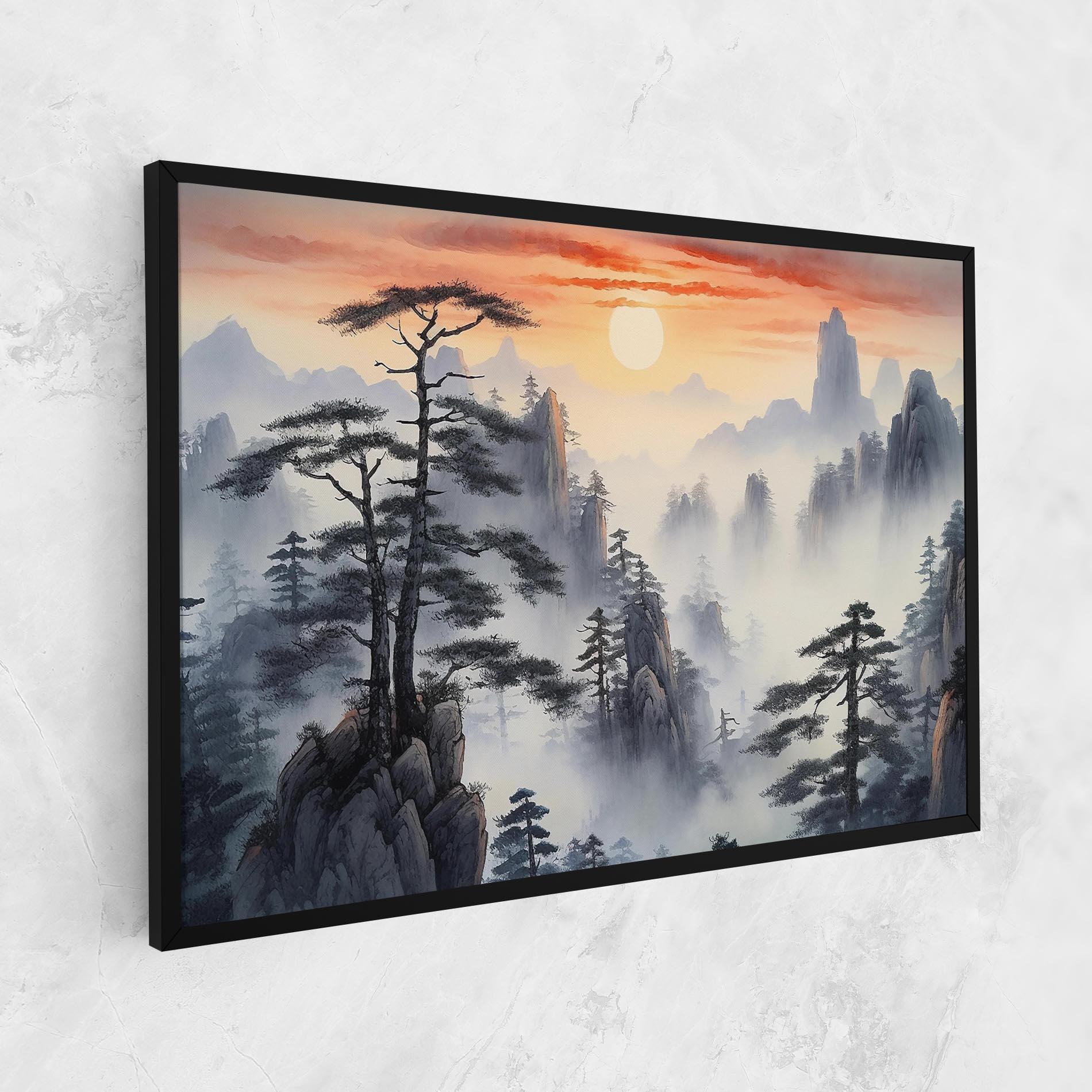 Картина на платно Fog Trees mockup 1