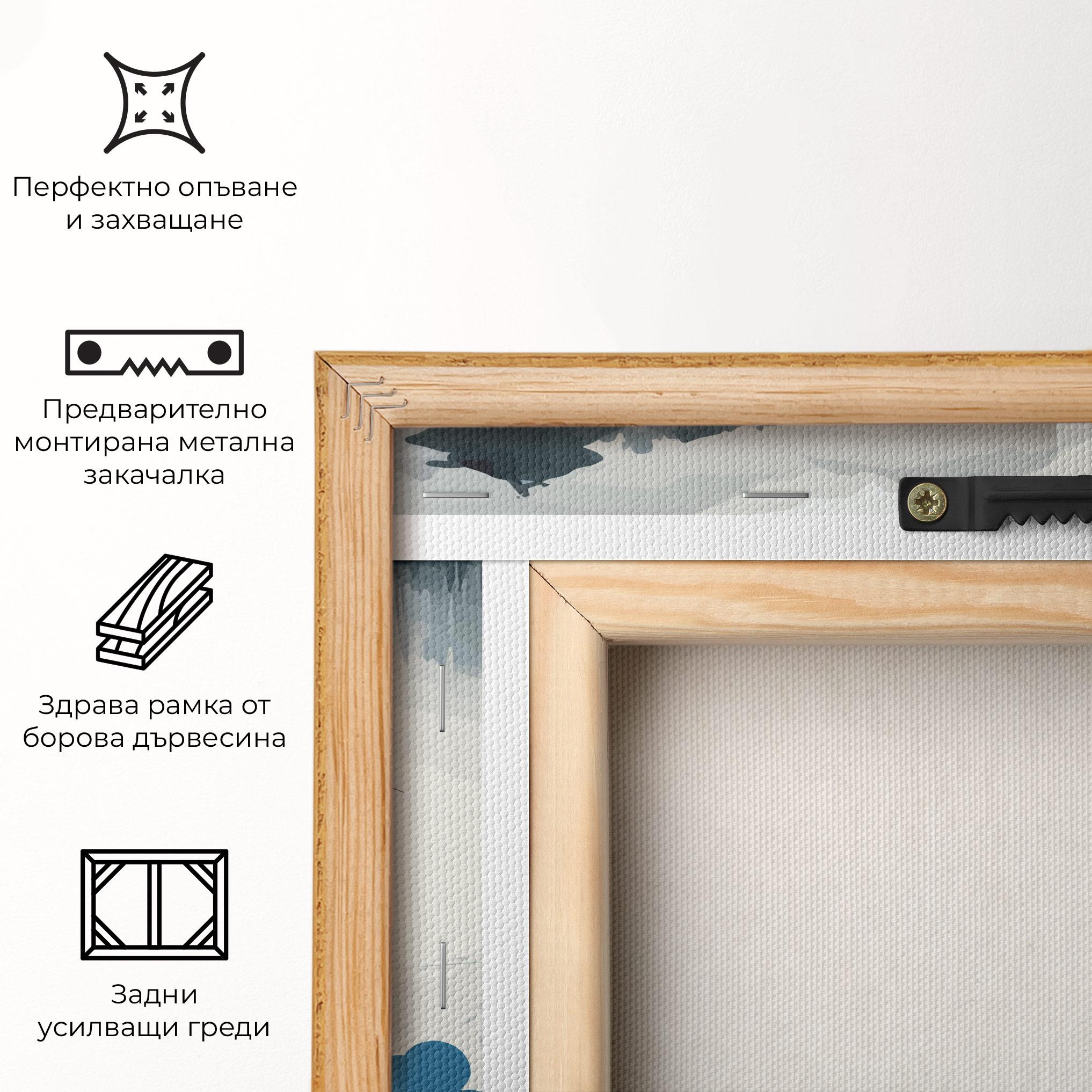 Картина на платно Asiatic Blue Bird mockup 5