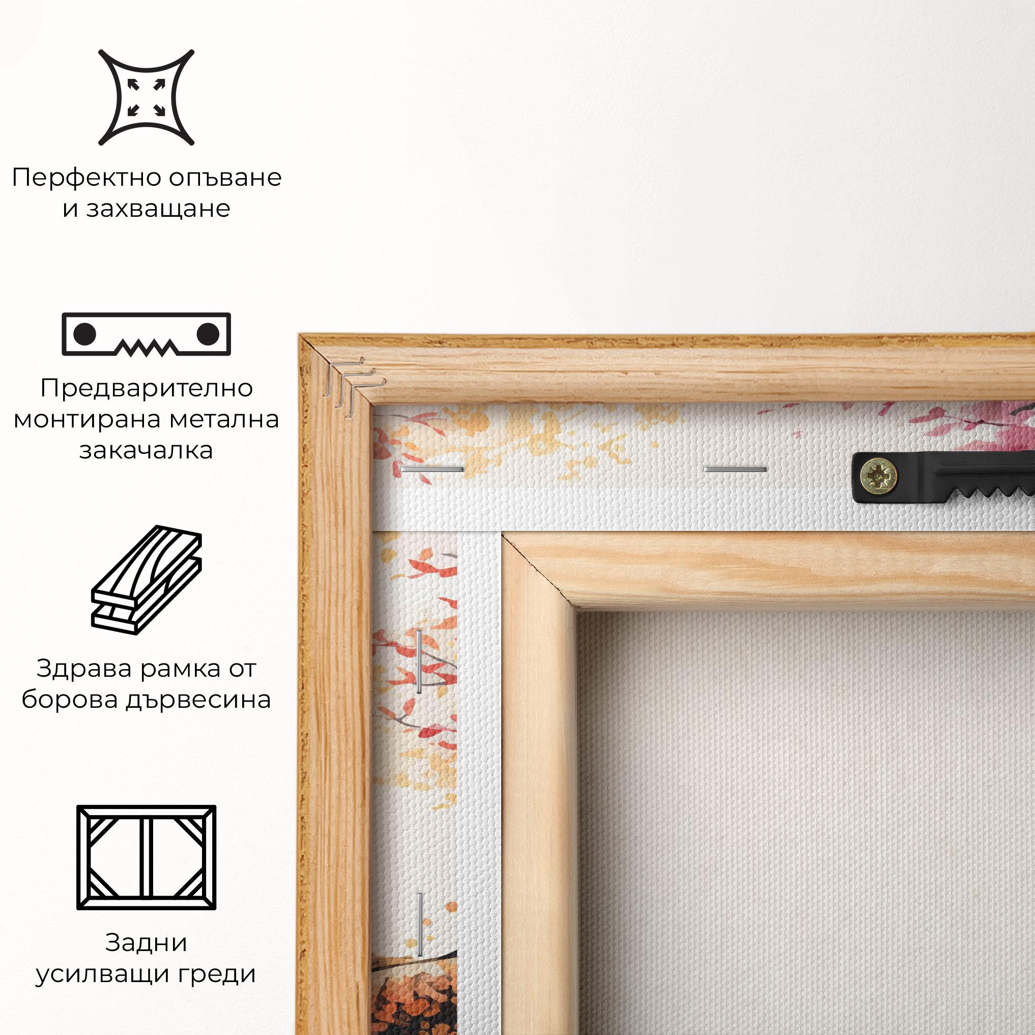 Картина на платно Asiatic Flower Fish mockup 5