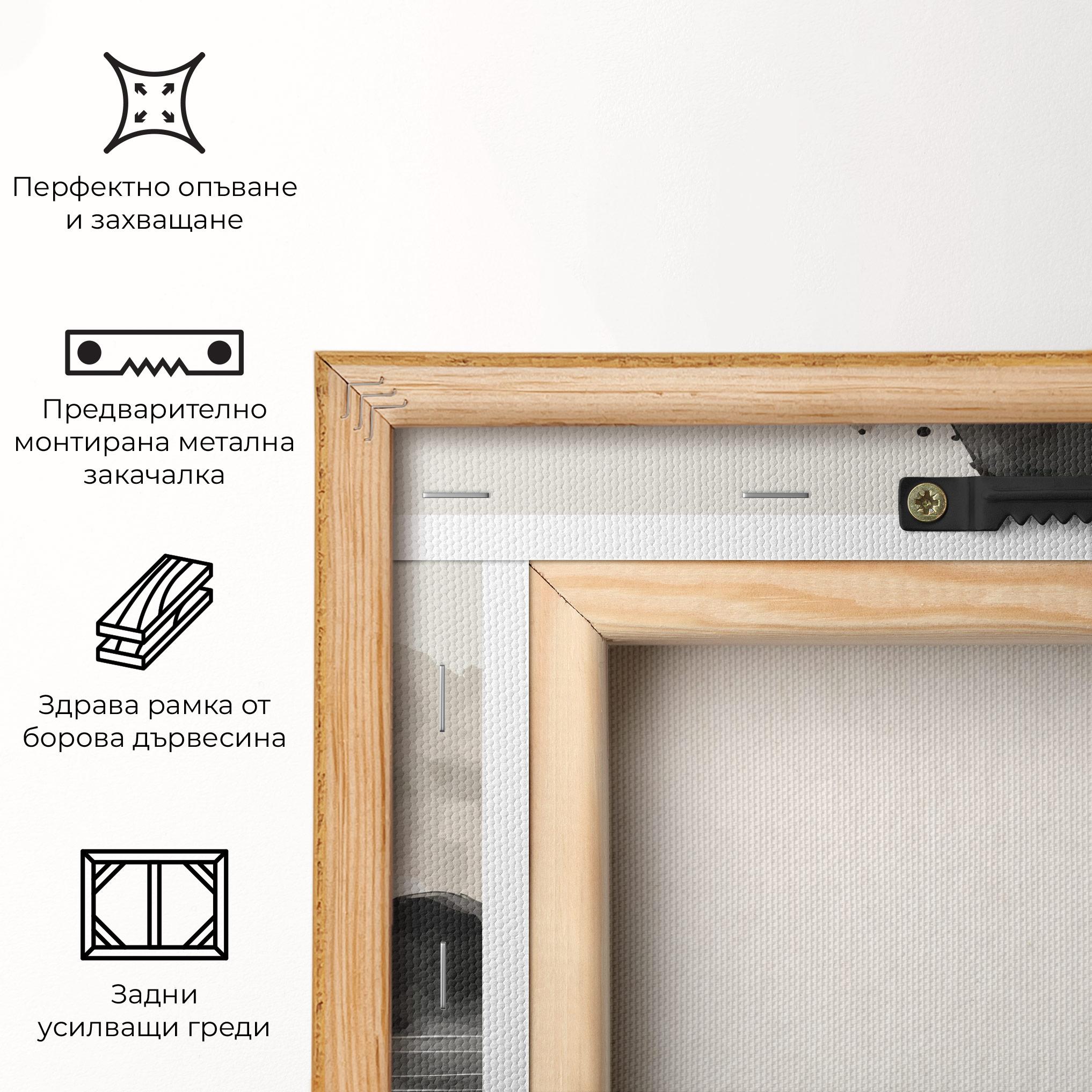 Картина на платно Black Ink Boat mockup 5