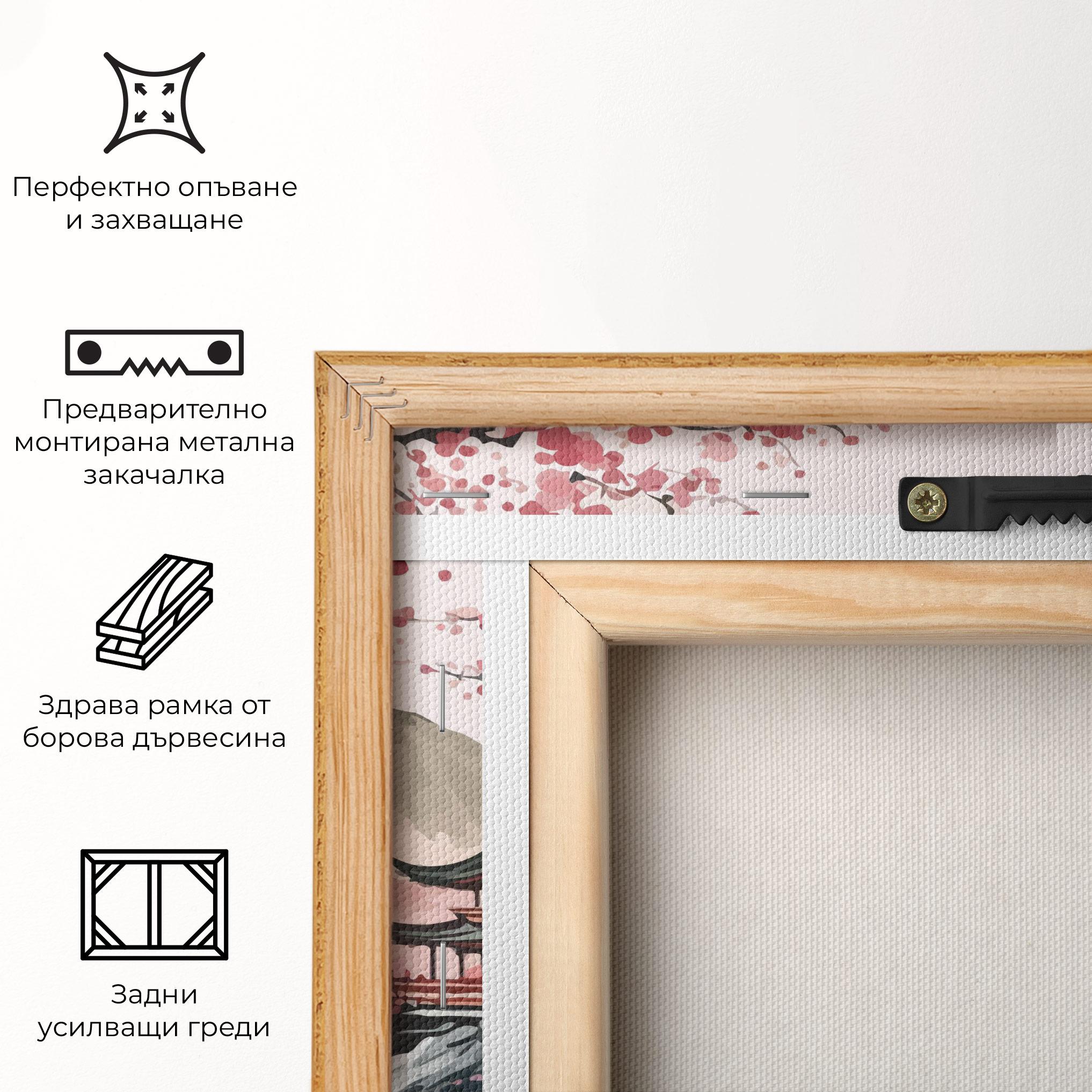 Картина на платно Pink Asian View mockup 5