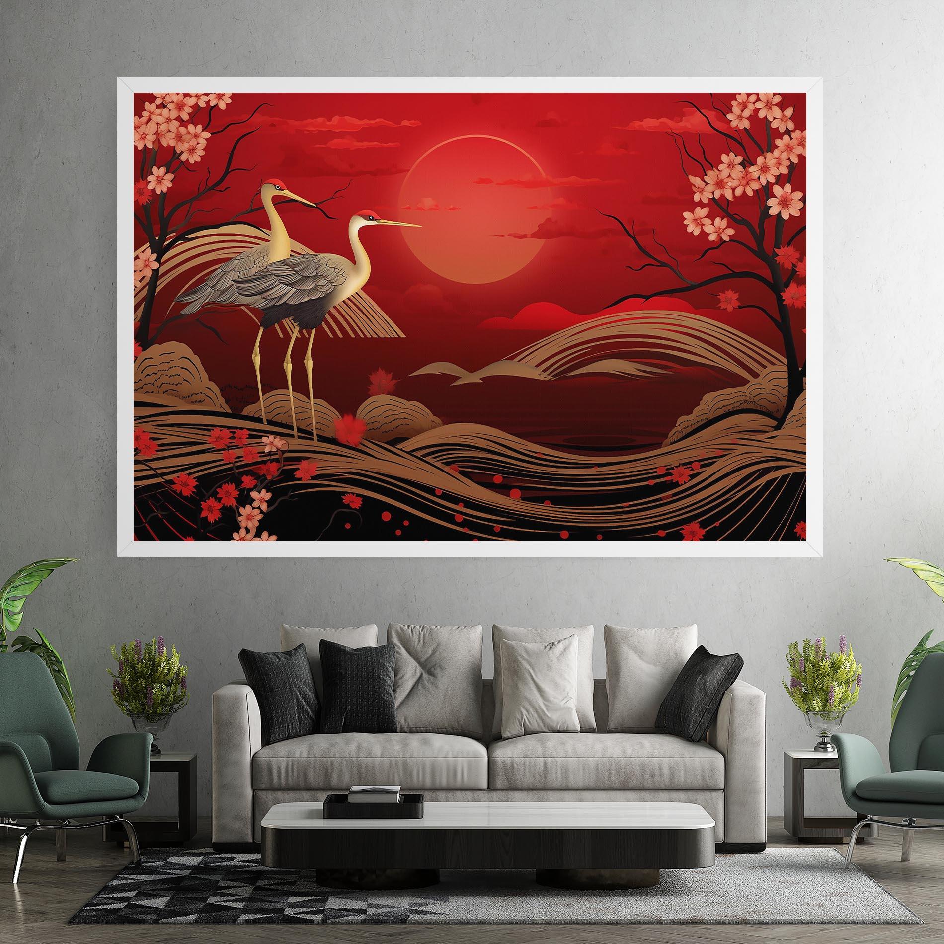 Картина на платно Gold Landscape Painting mockup 7
