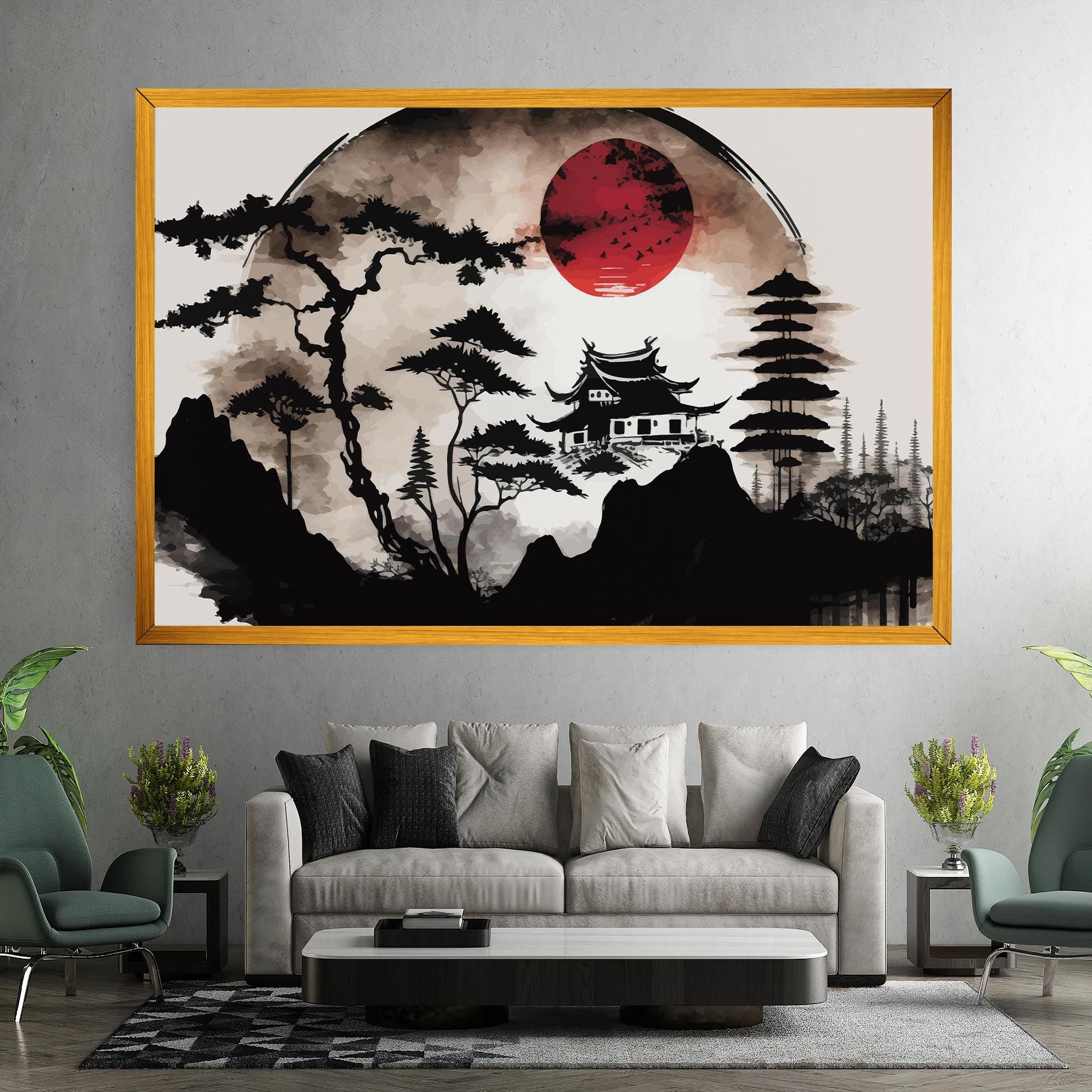 Asian Red Moon mockup 7