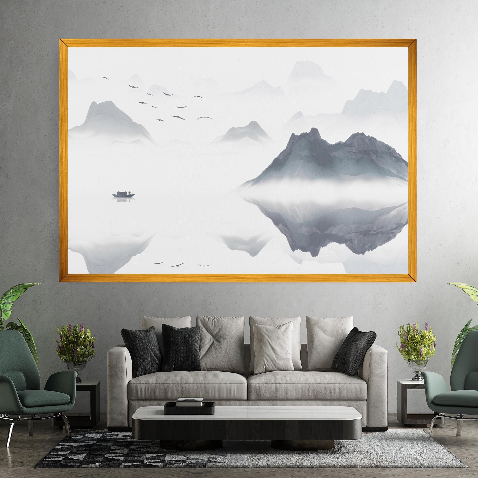 Chinese Style Mountains mockup 7