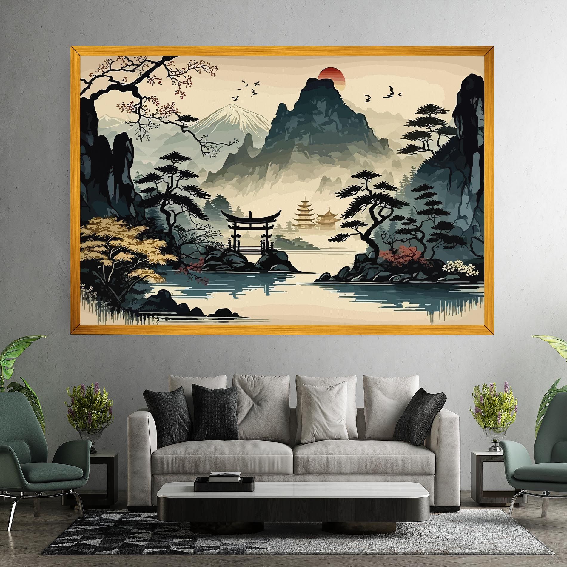 Cream Chinese Mountain mockup 7