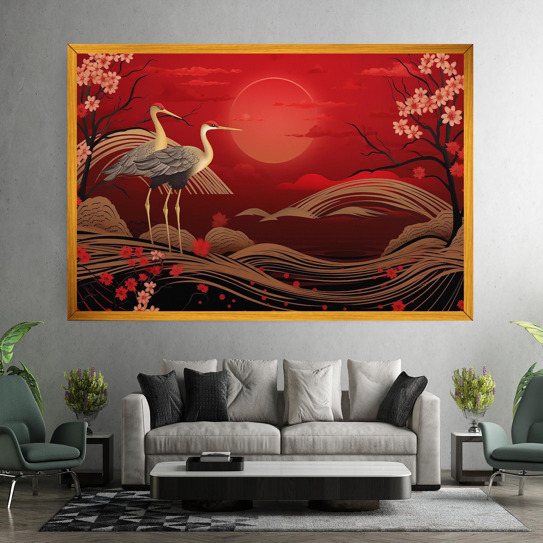 Gold Landscape Painting mockup 7
