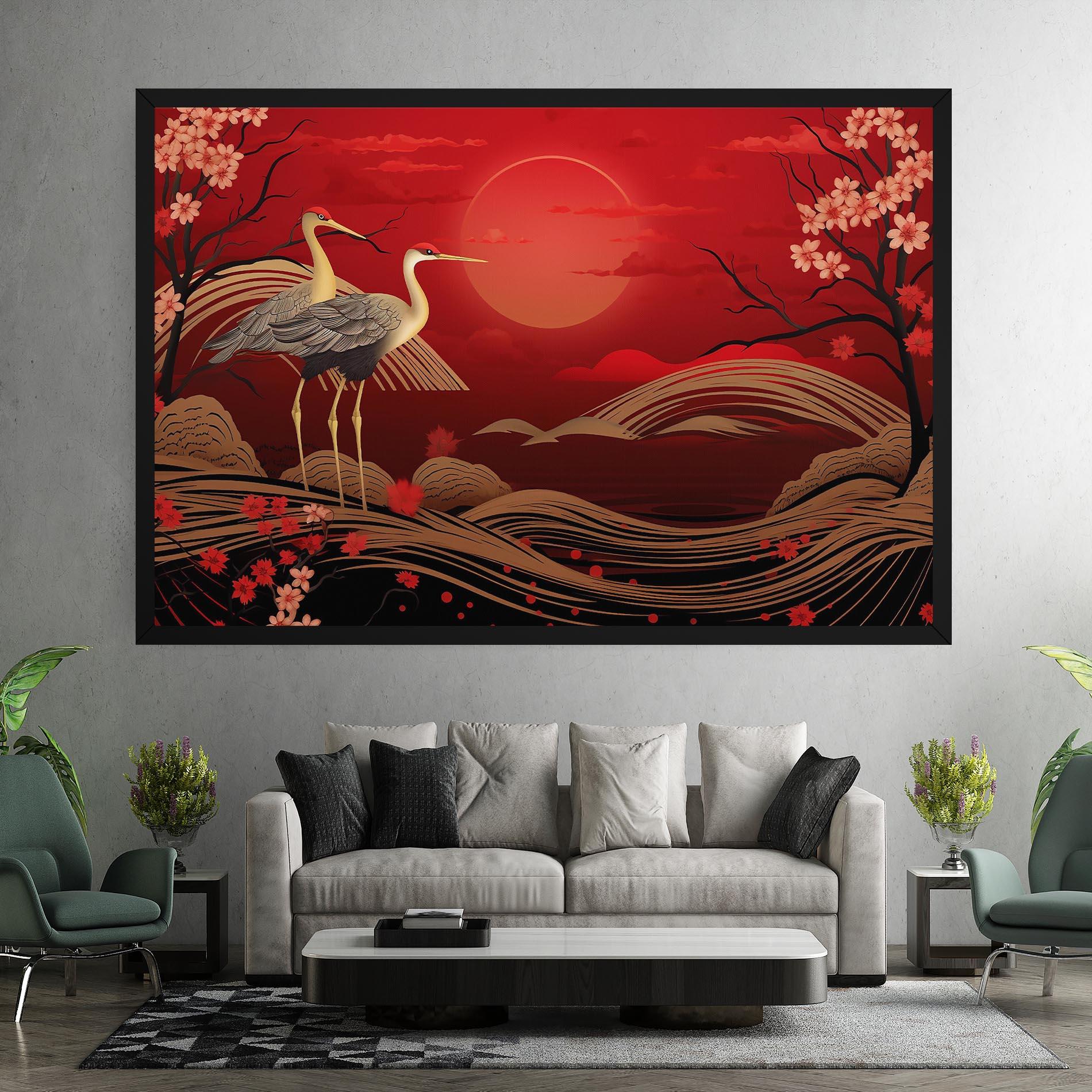 Картина на платно Gold Landscape Painting mockup 7