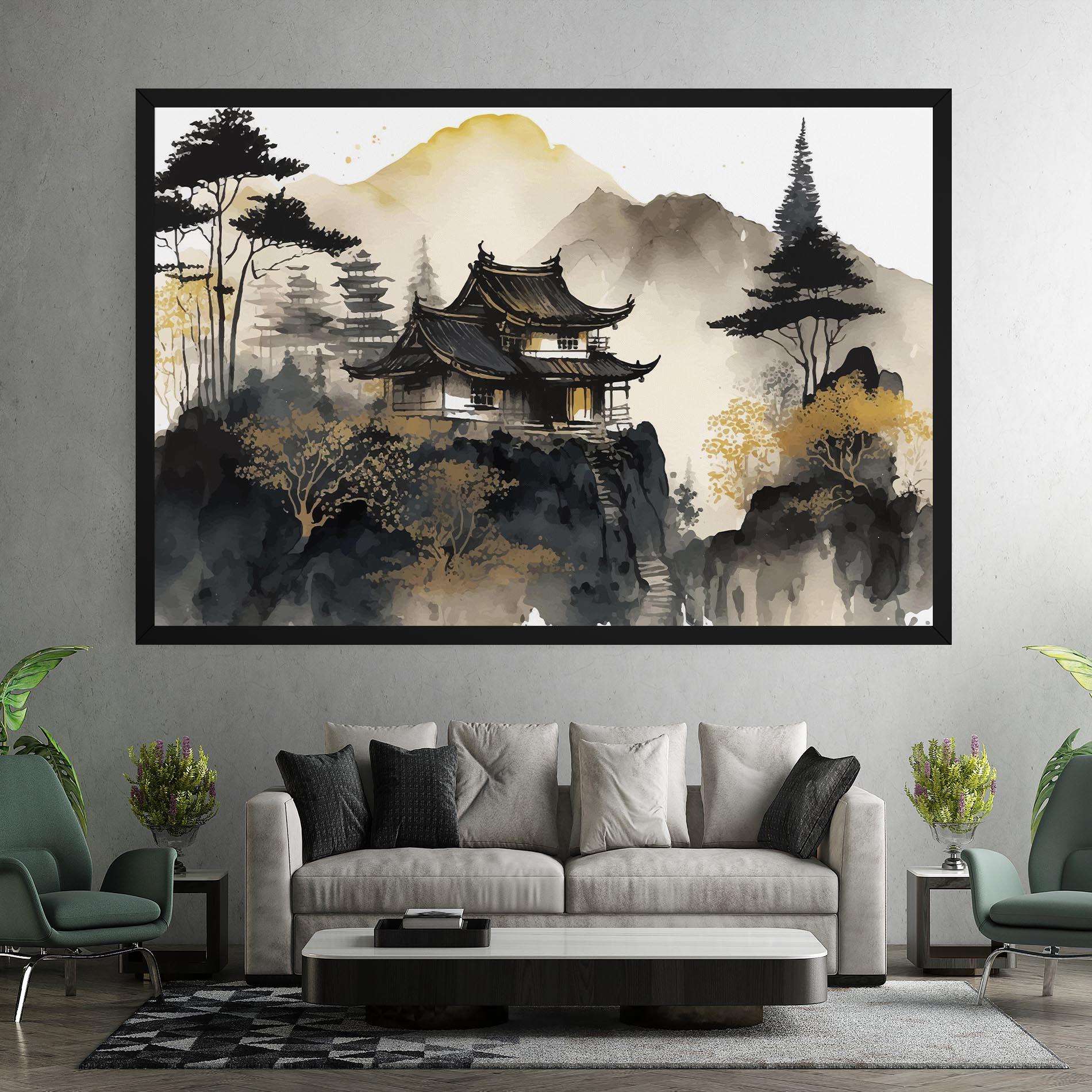 Картина на платно Japanese Temple mockup 7