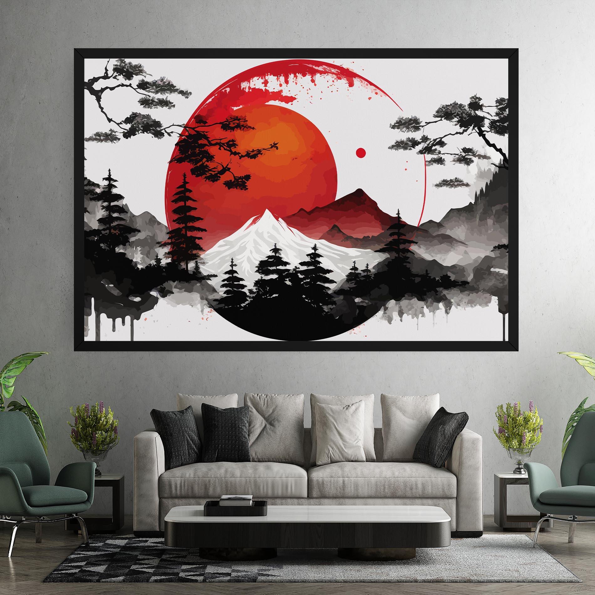 Картина на платно Yin Yang Mountain mockup 7