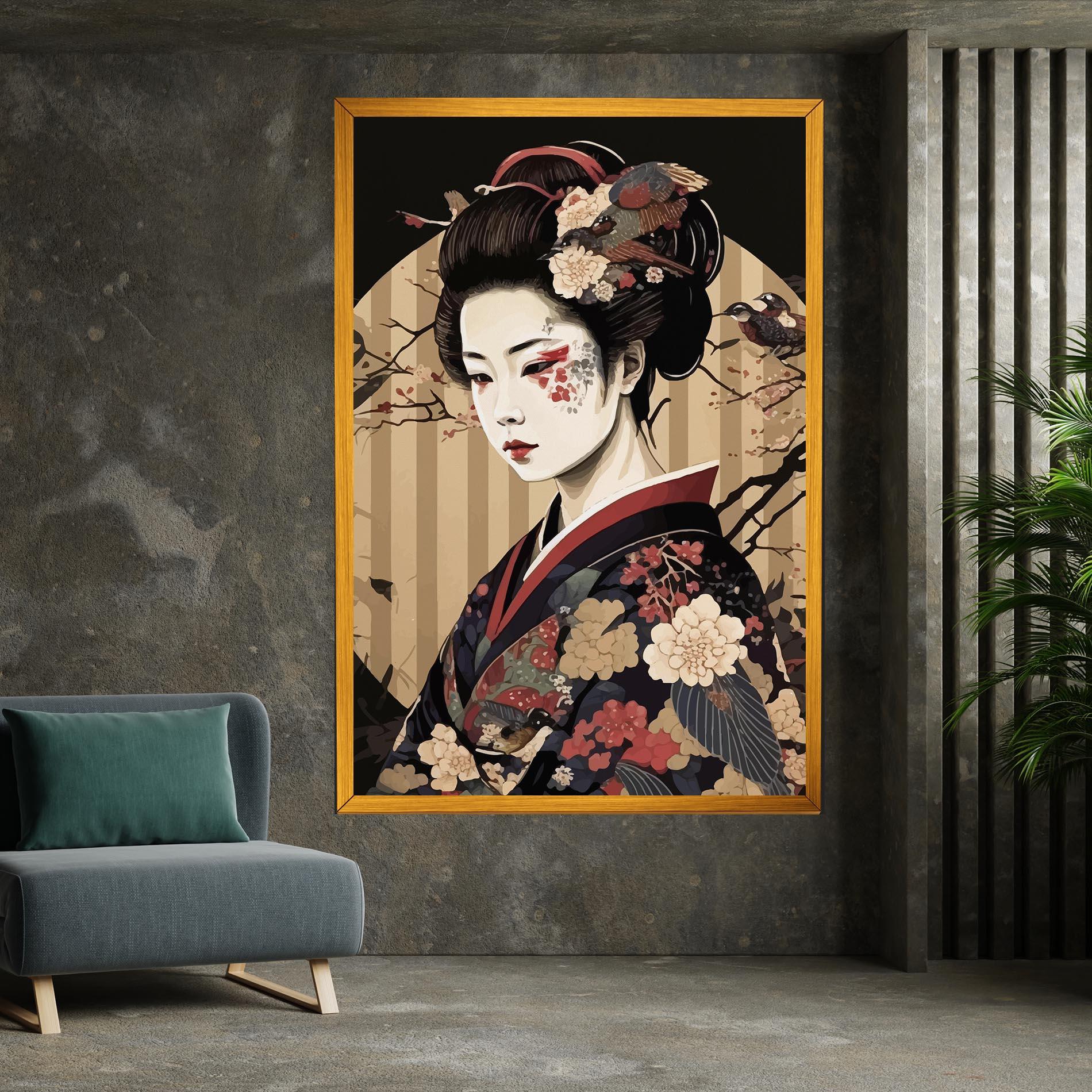 Картина на платно Asiatic Lady mockup 7