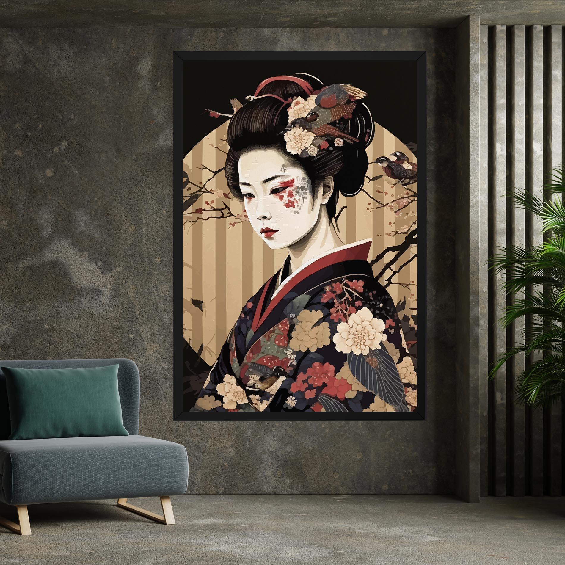 Картина на платно Asiatic Lady mockup 7