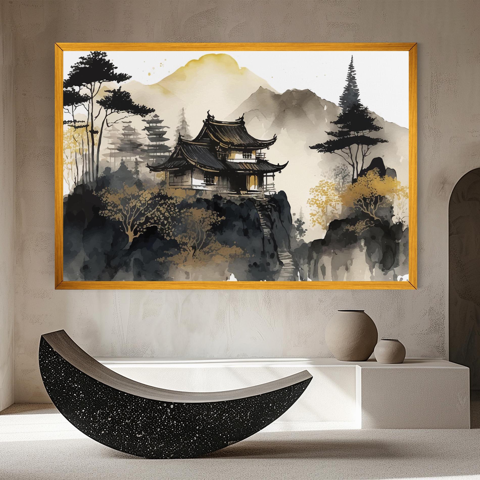 Картина на платно Japanese Temple mockup 8
