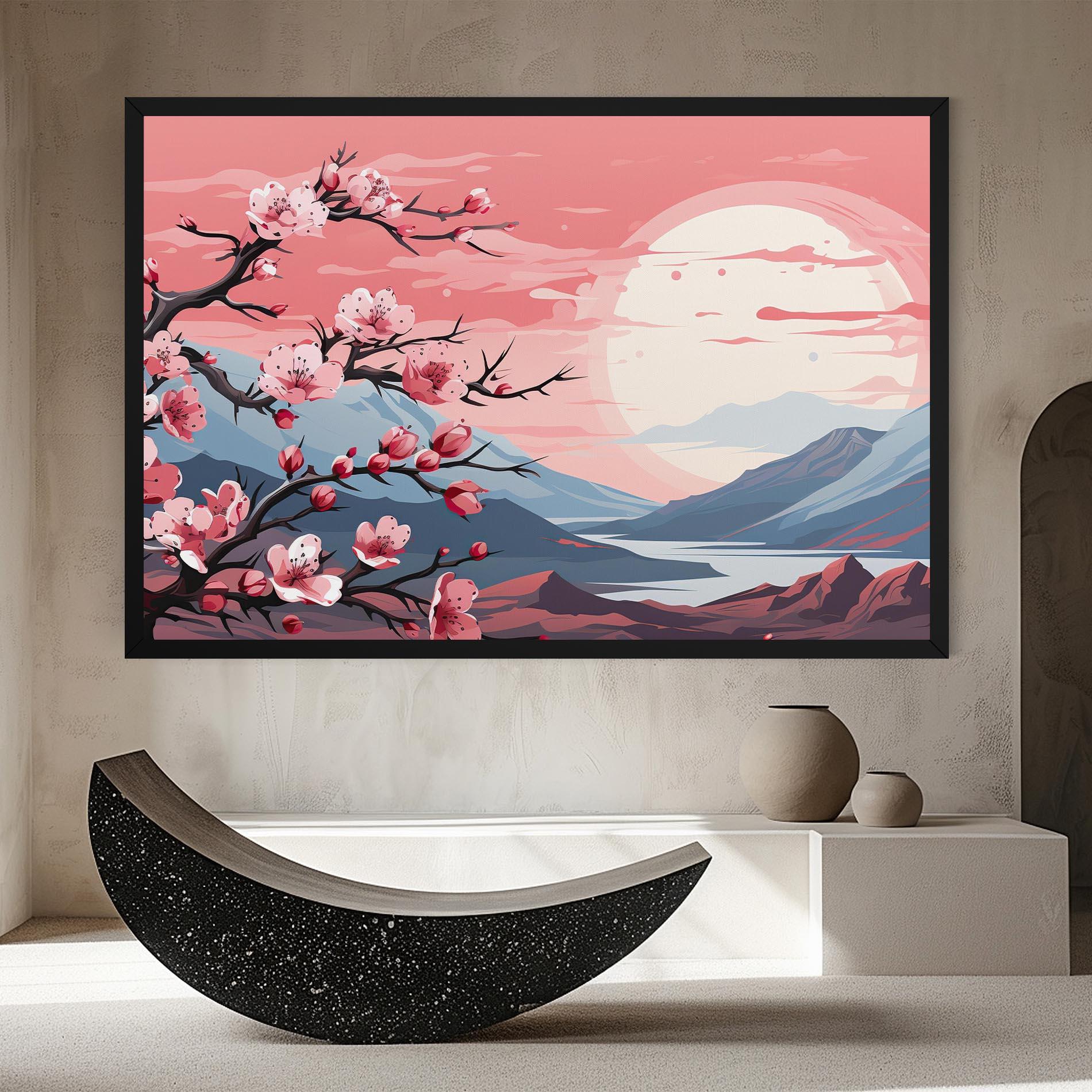 Картина на платно Chinese Cherry Blossoms mockup 8