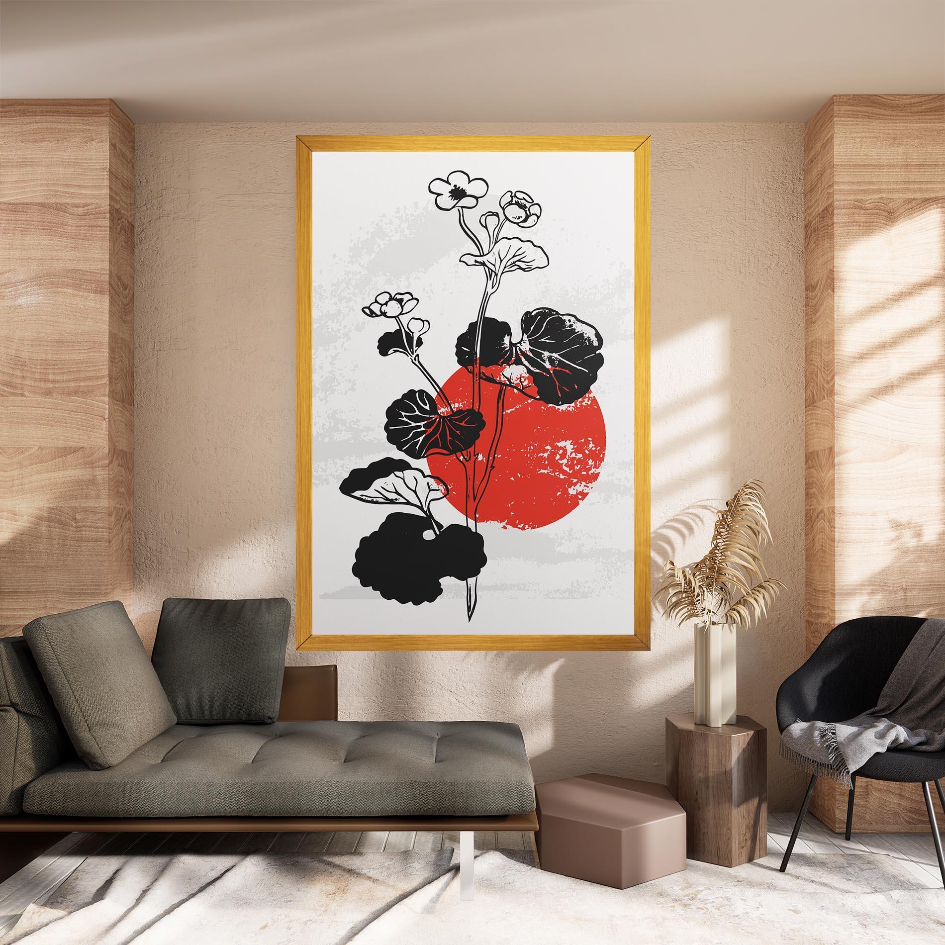 Картина на платно Japan Plant Art mockup 8