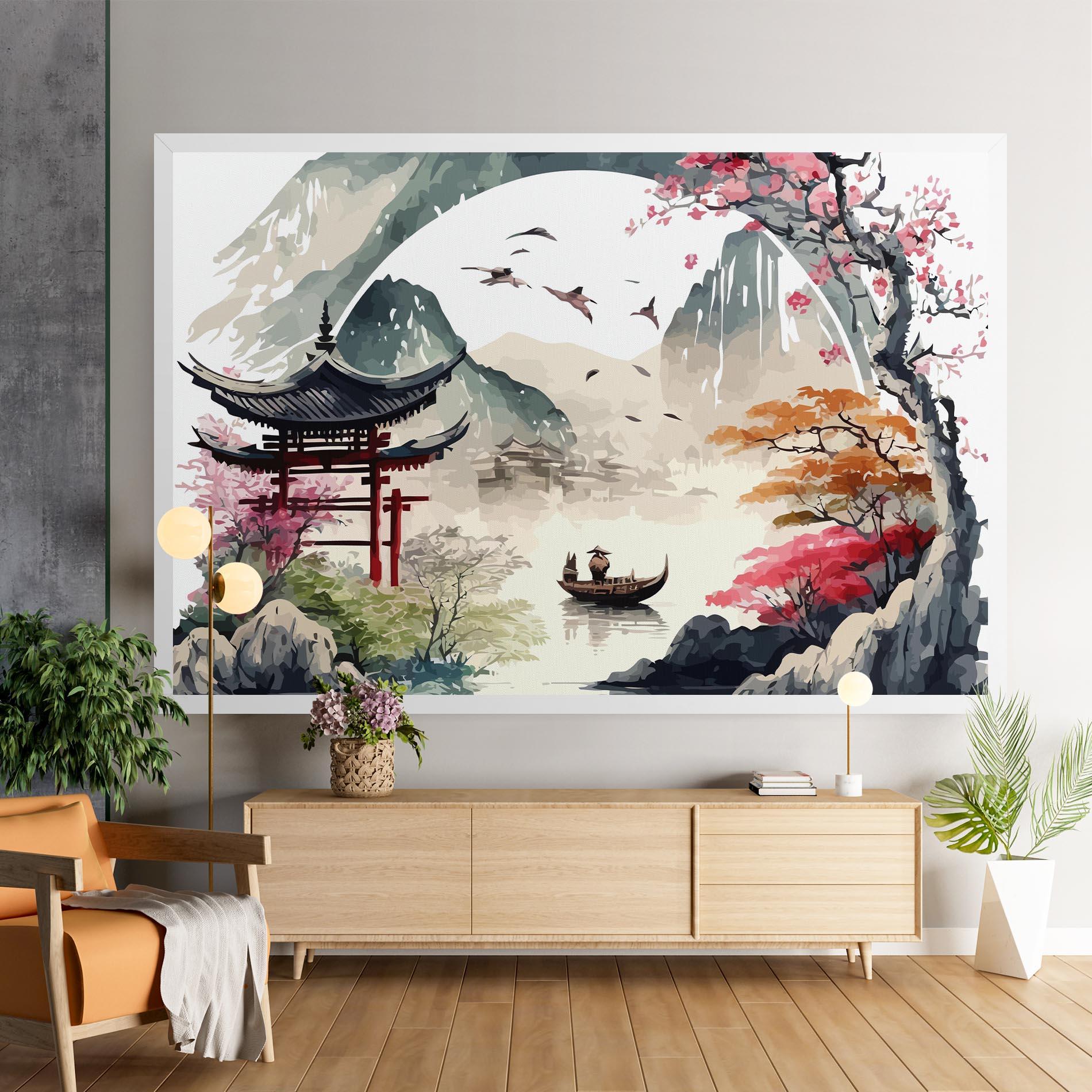 Картина на платно Beautiful Asiatic View mockup 9