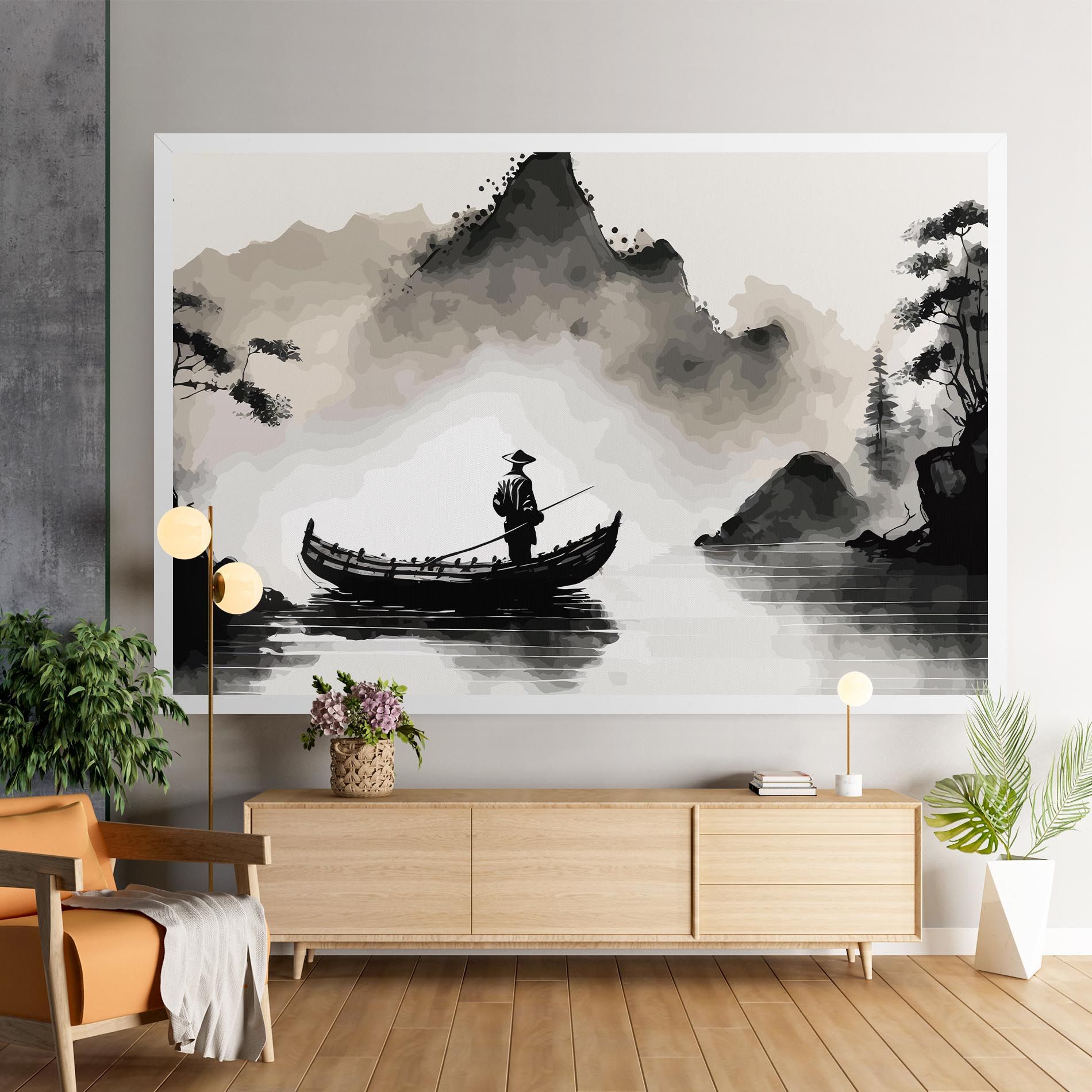 Black Ink Boat mockup 9