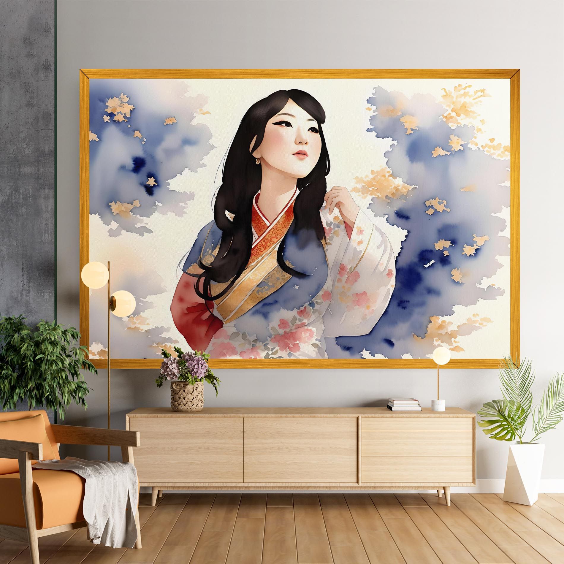 Asian Woman Dancing mockup 9