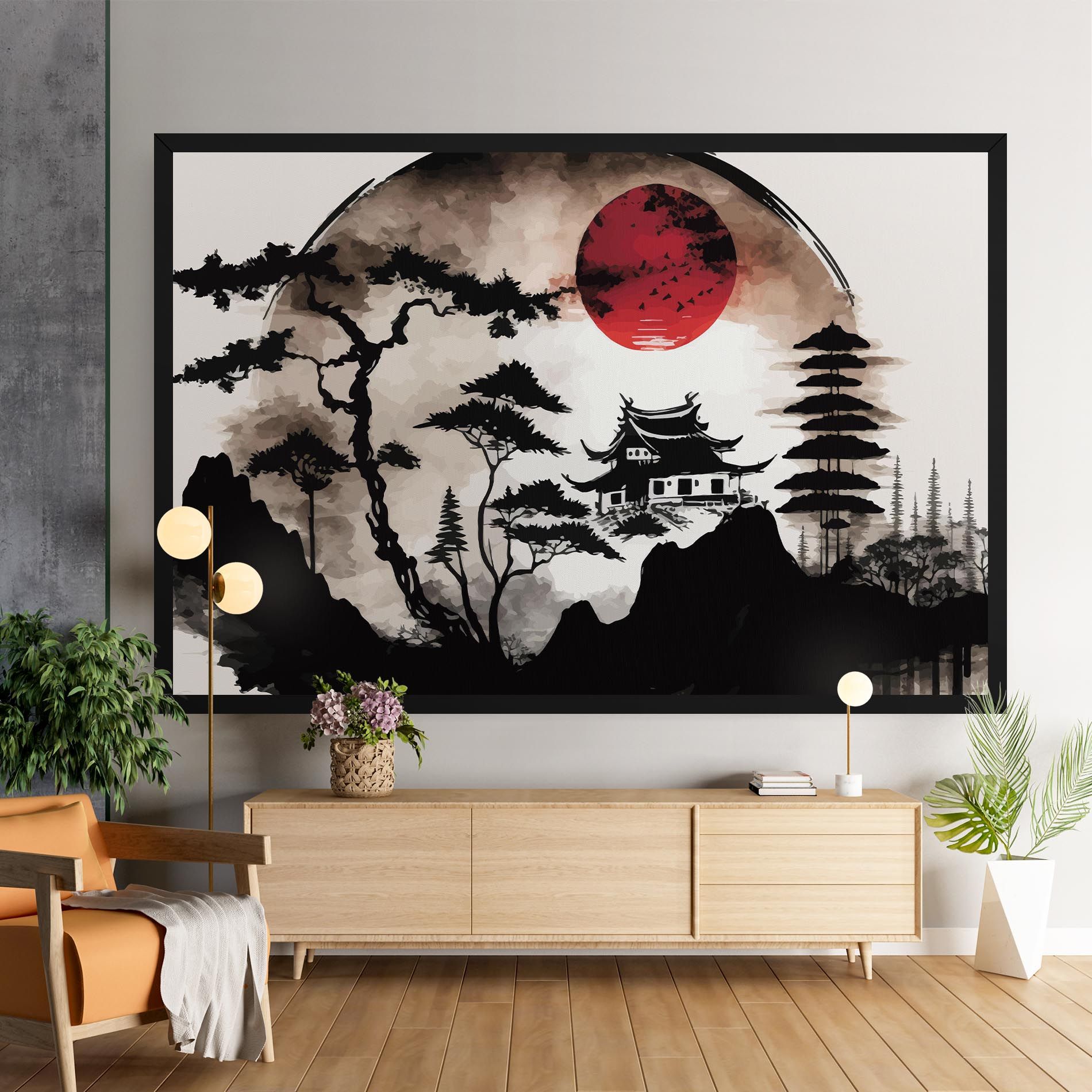 Asian Red Moon mockup 9