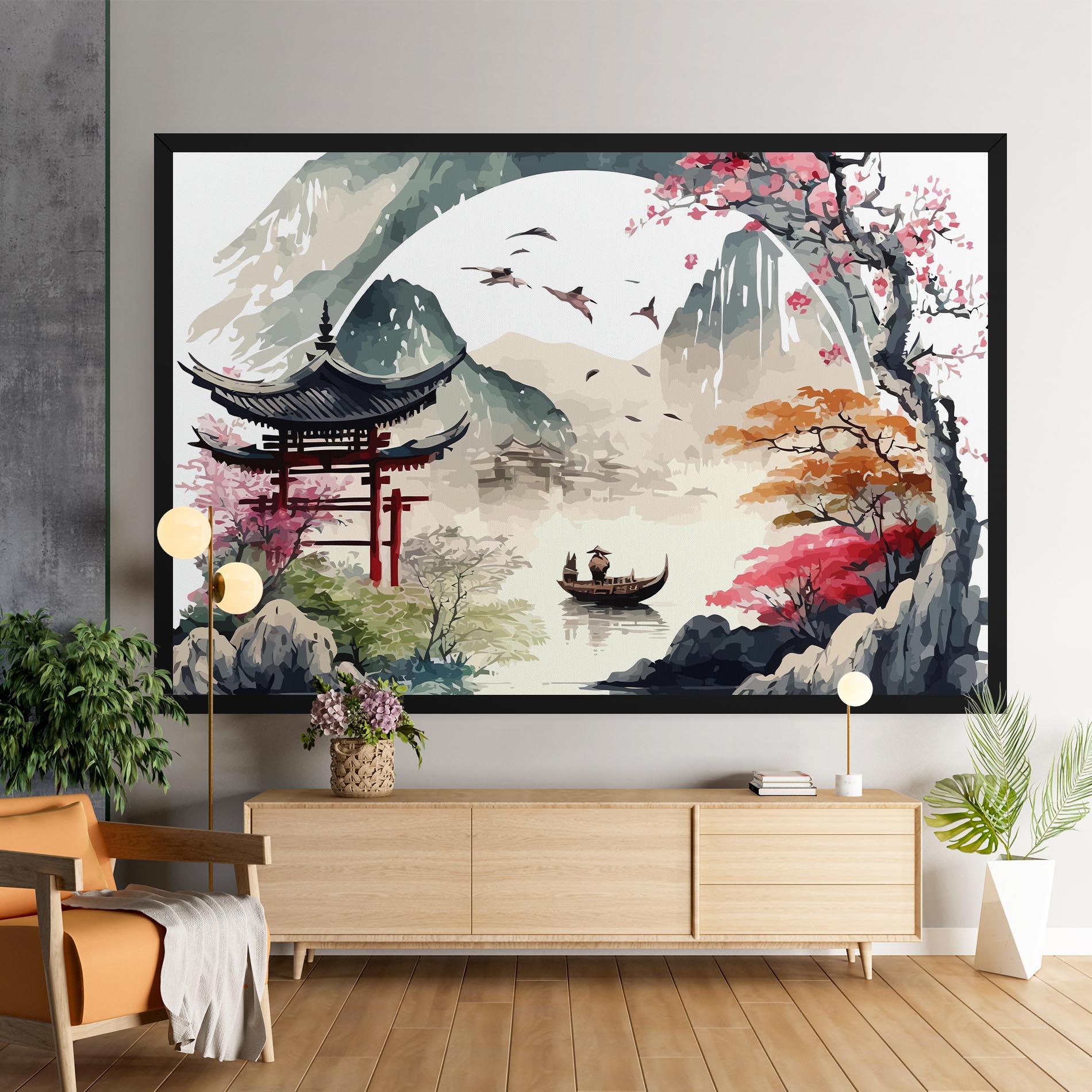 Картина на платно Beautiful Asiatic View mockup 9