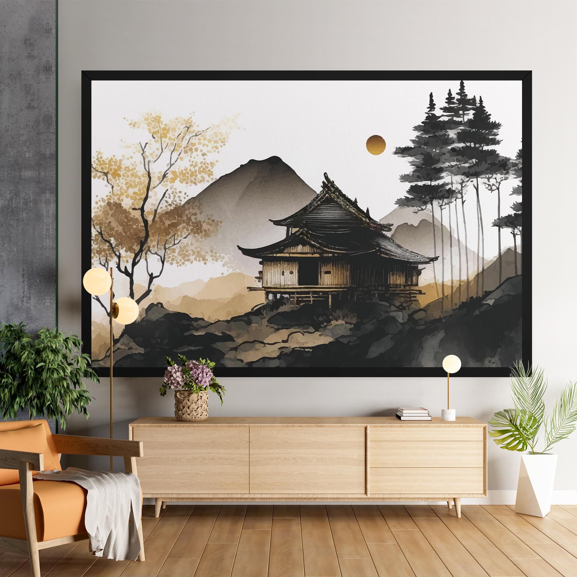 Gold Japanese Temple mockup 9