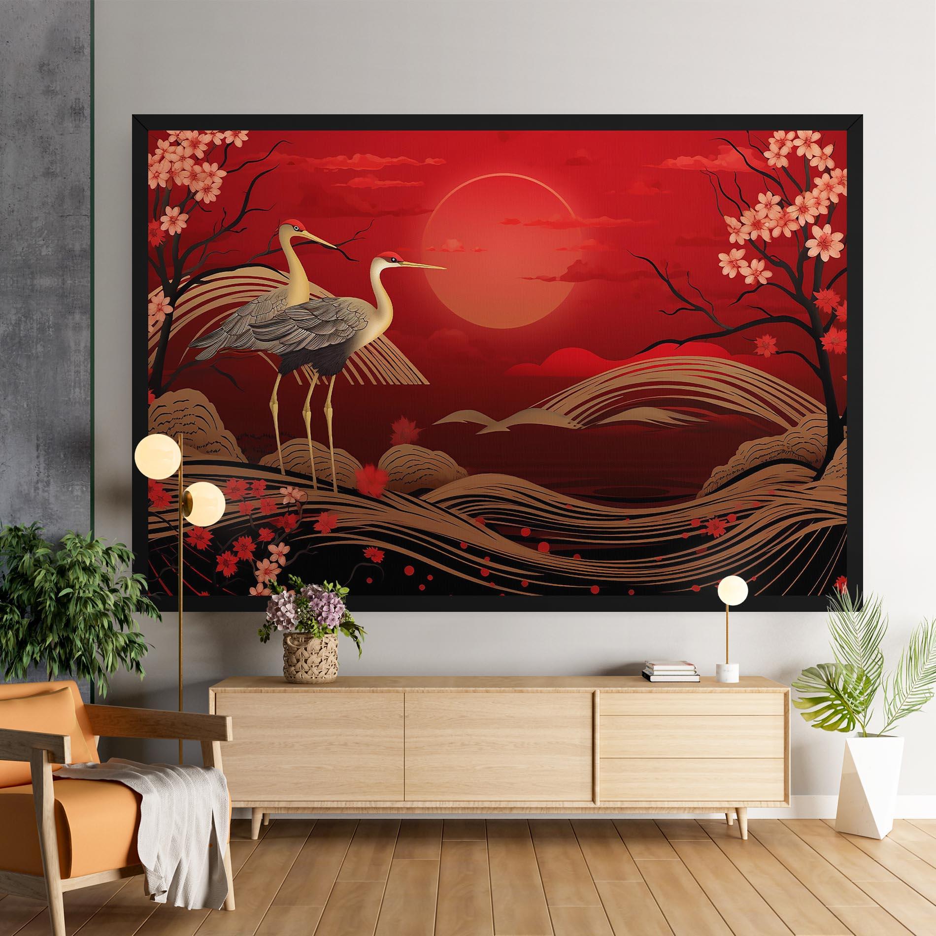 Картина на платно Gold Landscape Painting mockup 9