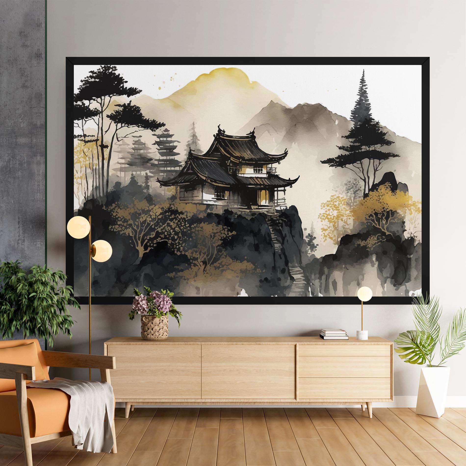 Картина на платно Japanese Temple mockup 9
