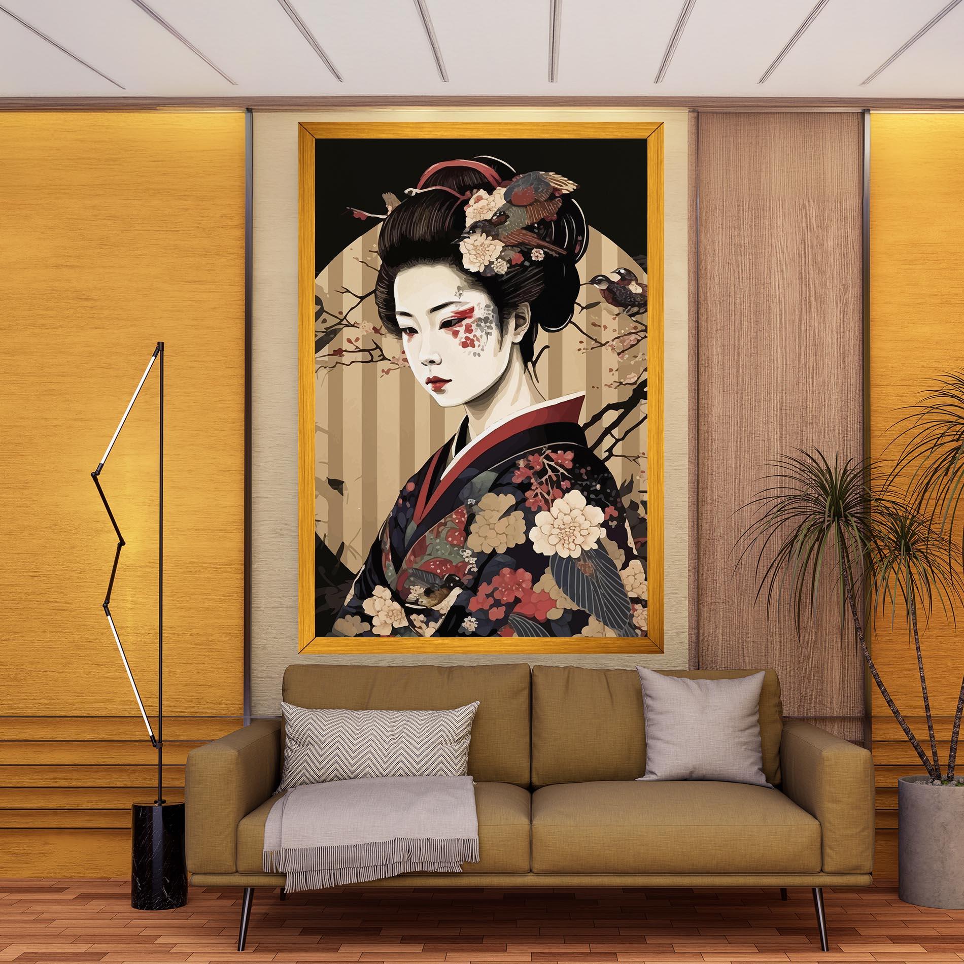 Картина на платно Asiatic Lady mockup 9