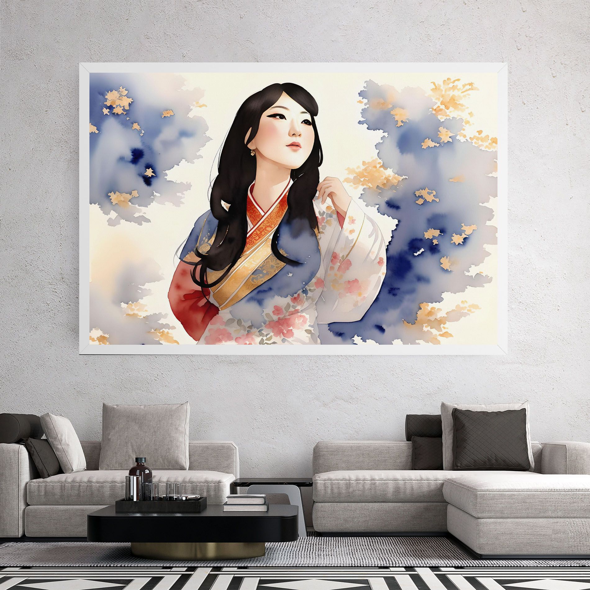 Asian Woman Dancing mockup 2