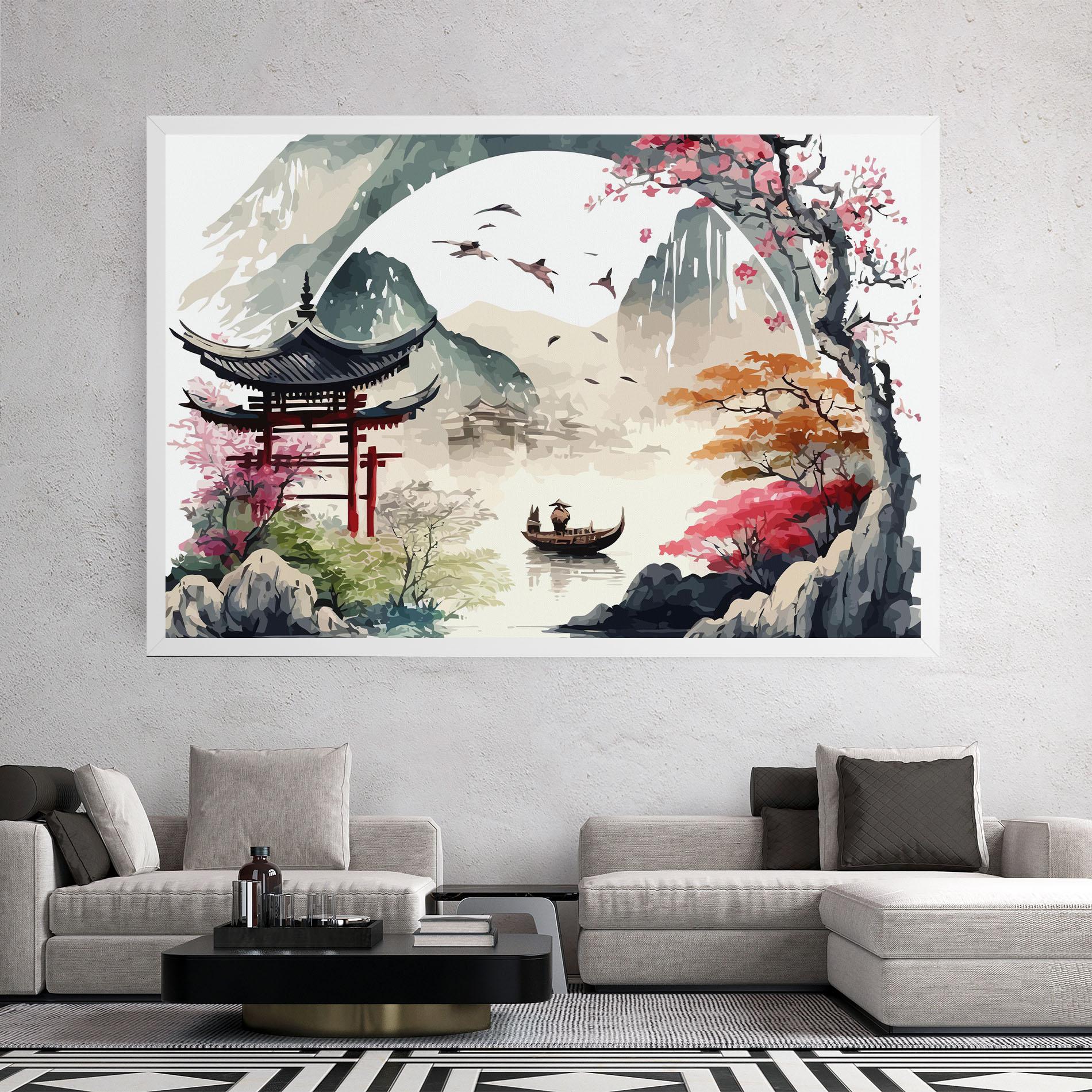 Картина на платно Beautiful Asiatic View mockup 2