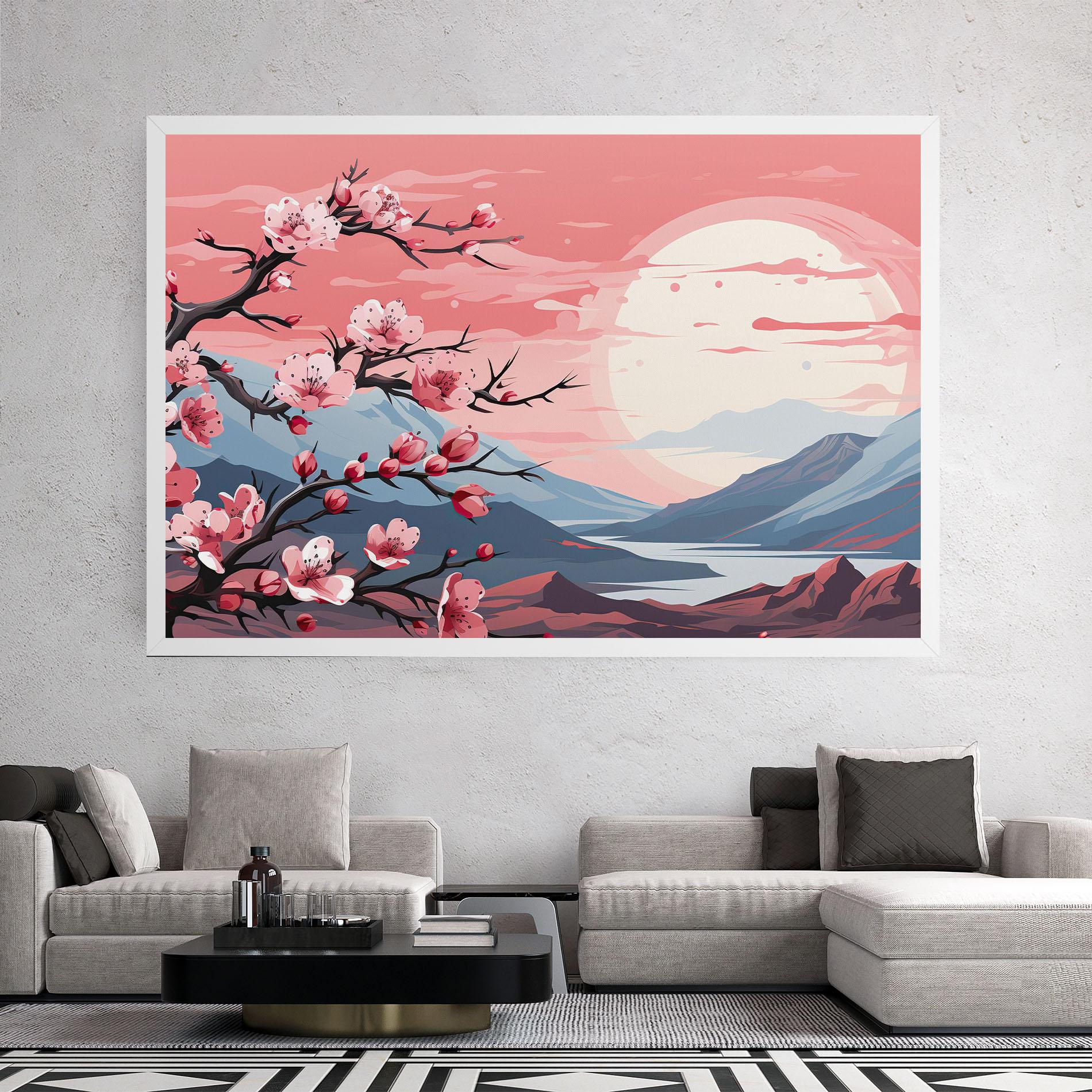 Картина на платно Chinese Cherry Blossoms mockup 2