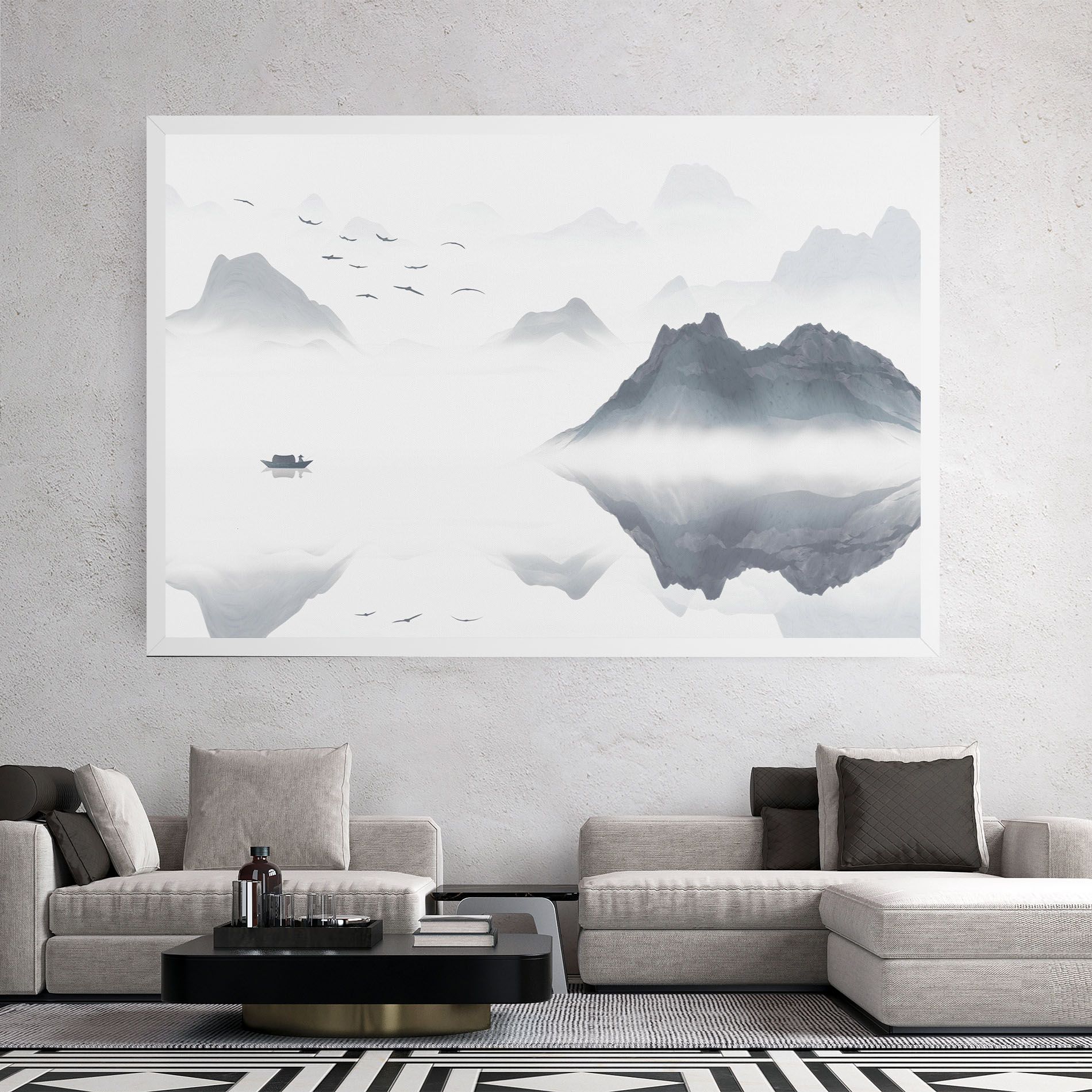 Chinese Style Mountains mockup 2