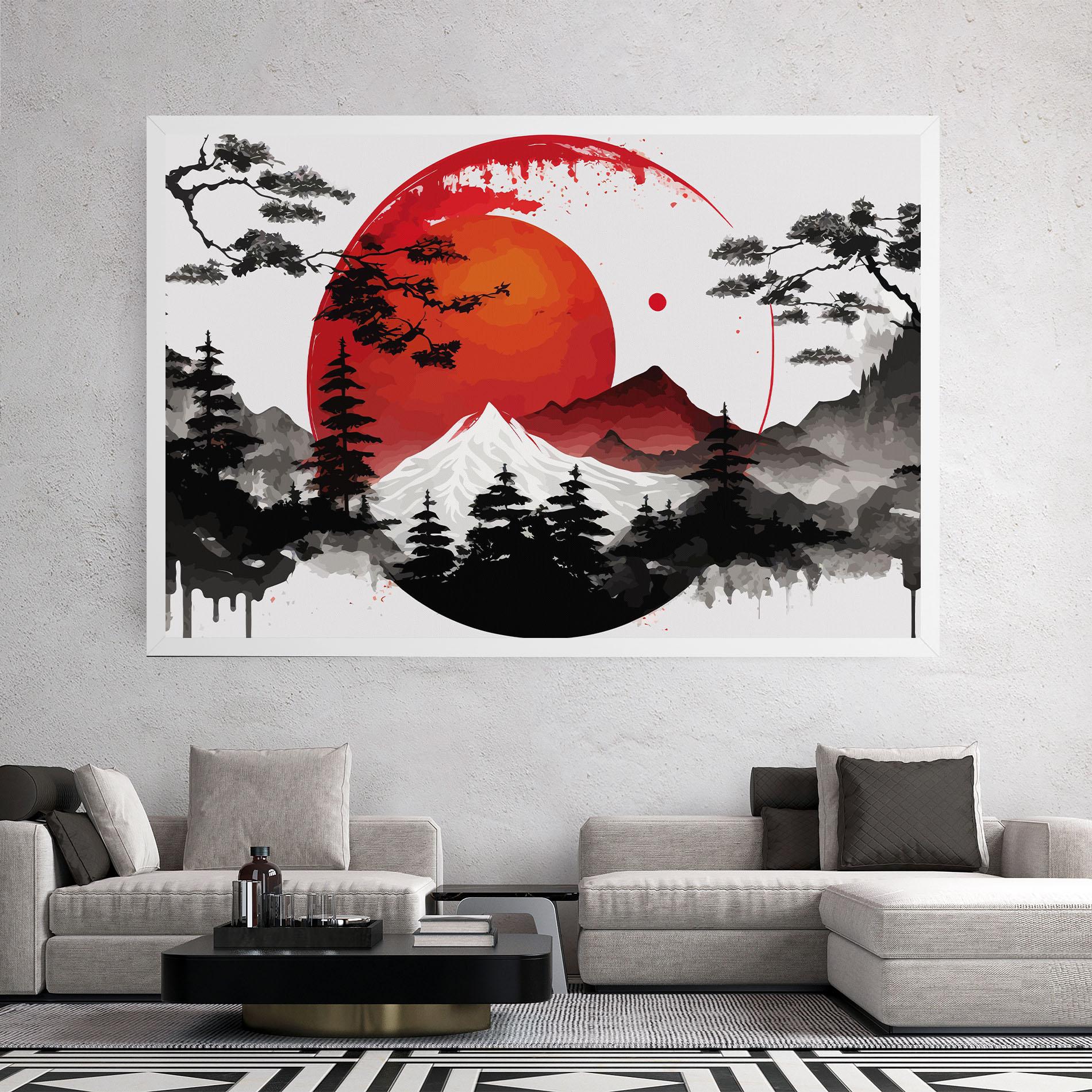 Картина на платно Yin Yang Mountain mockup 2