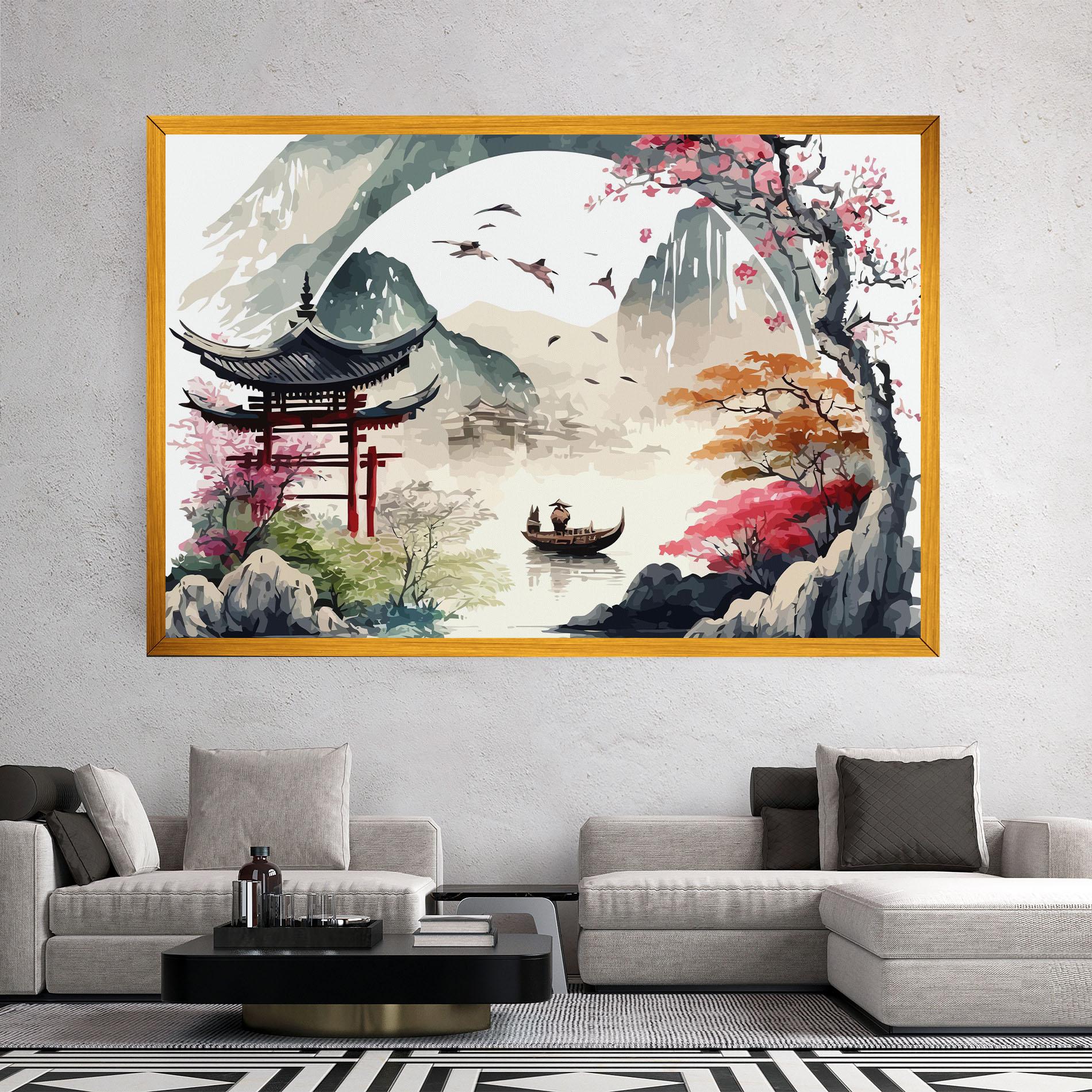 Картина на платно Beautiful Asiatic View mockup 2