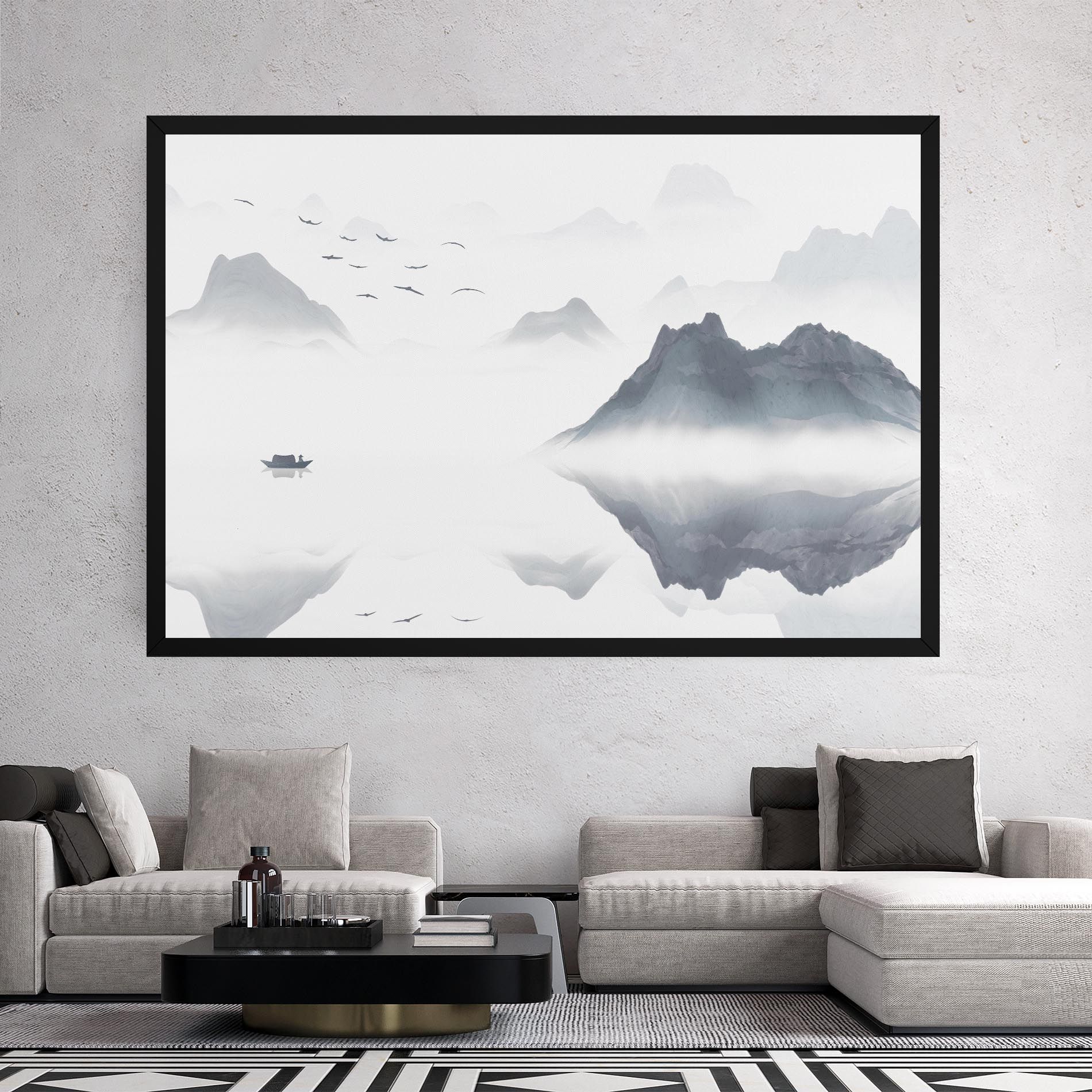 Chinese Style Mountains mockup 2