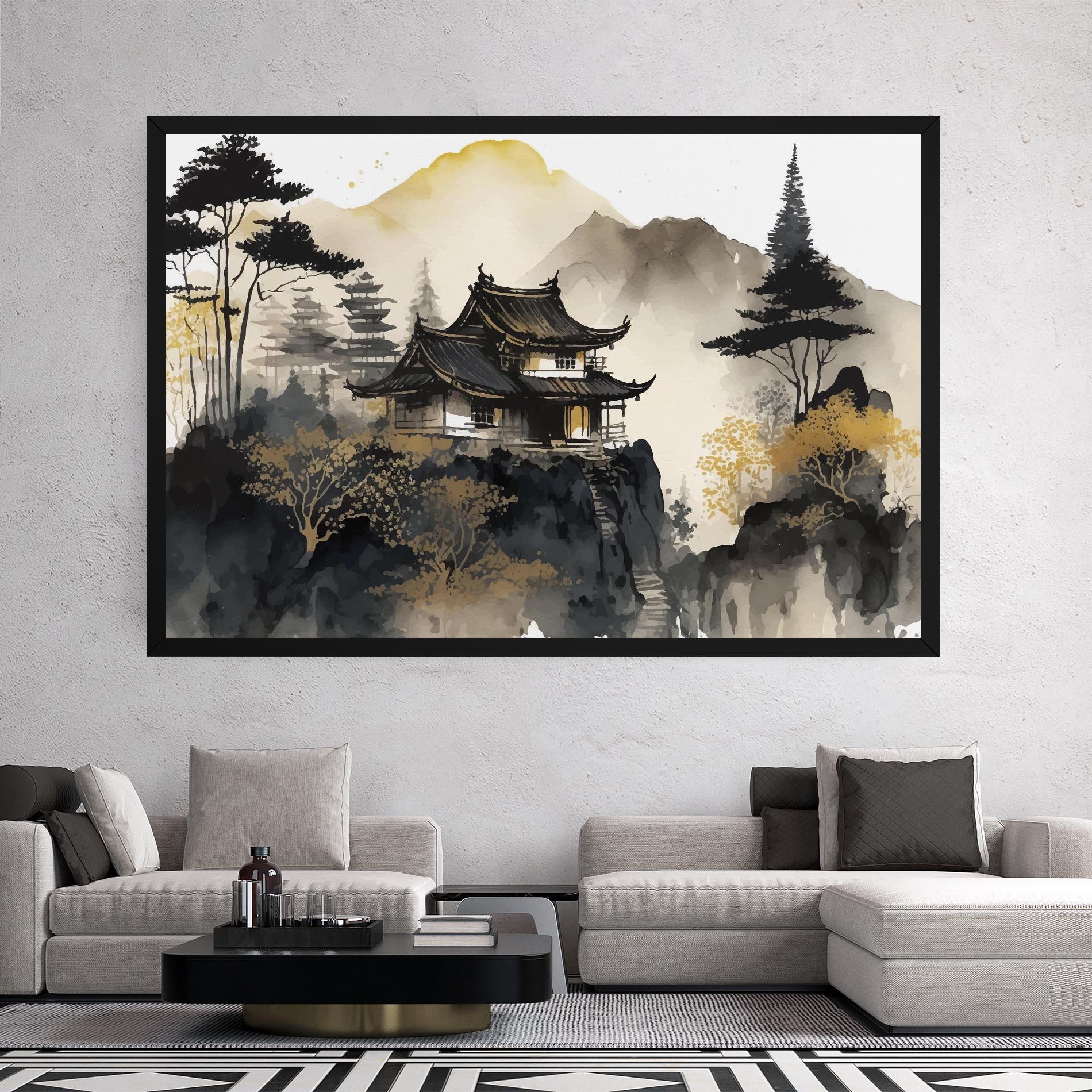 Картина на платно Japanese Temple mockup 2