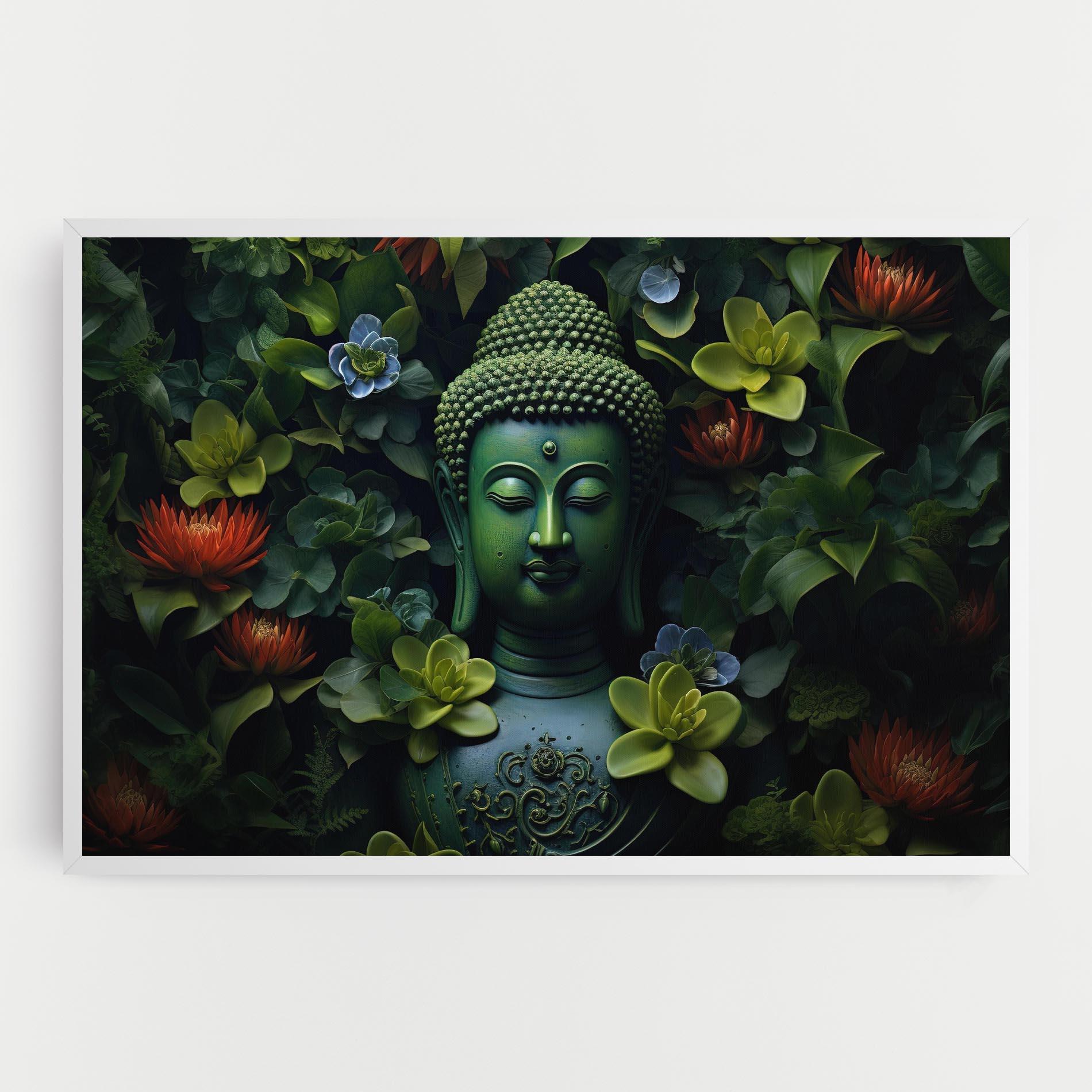 Картина на платно Blue Light Buddha mockup 0