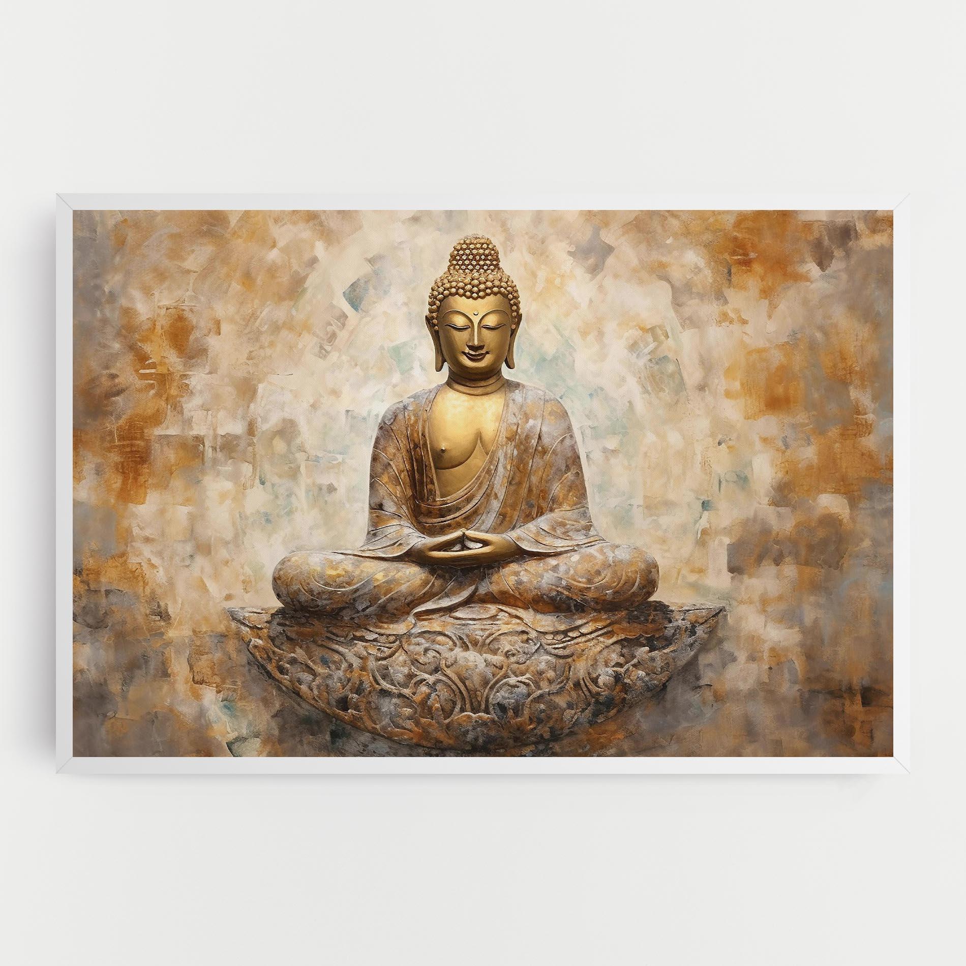 Картина на платно Cream Buddha Art mockup 0