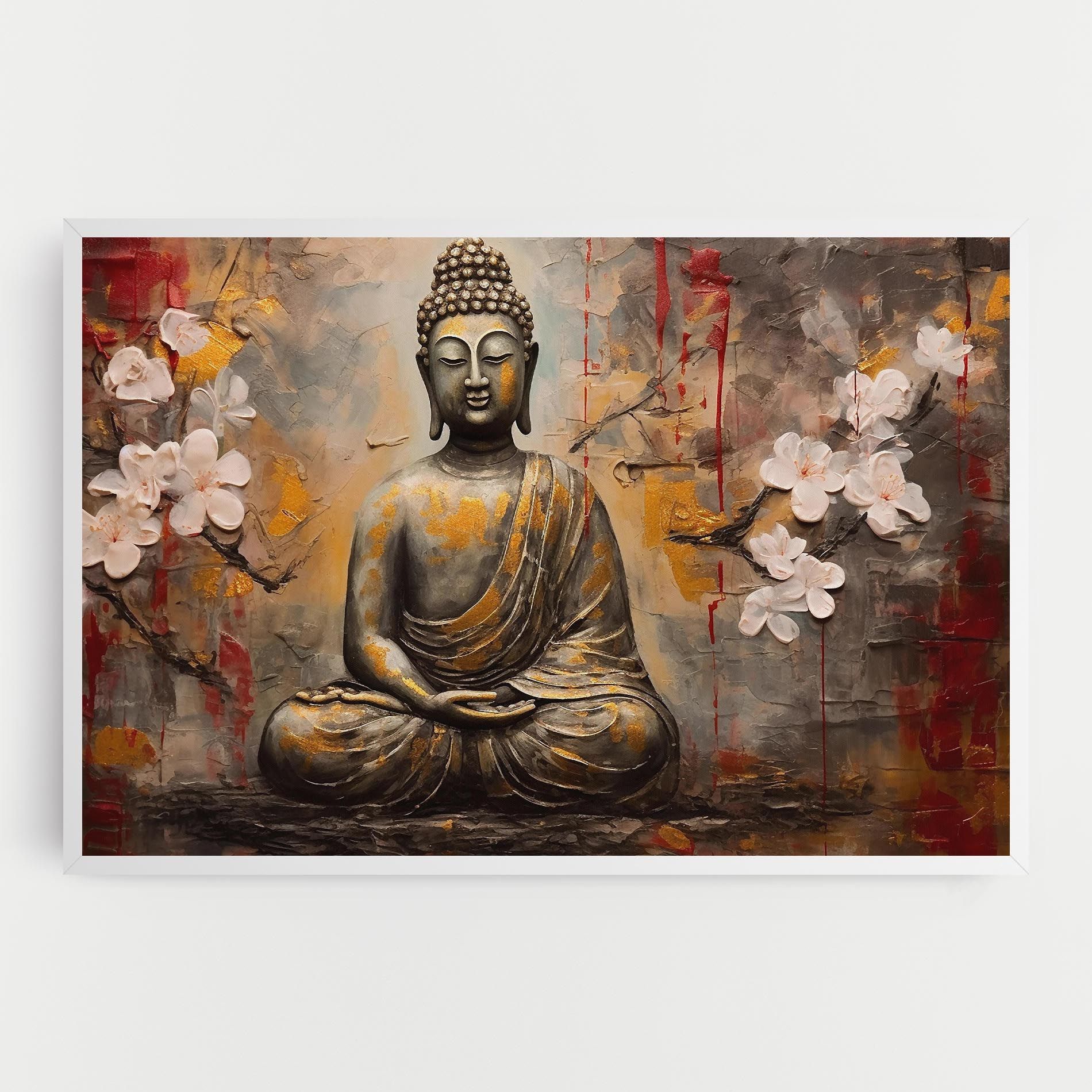 White Red Buddha mockup 0