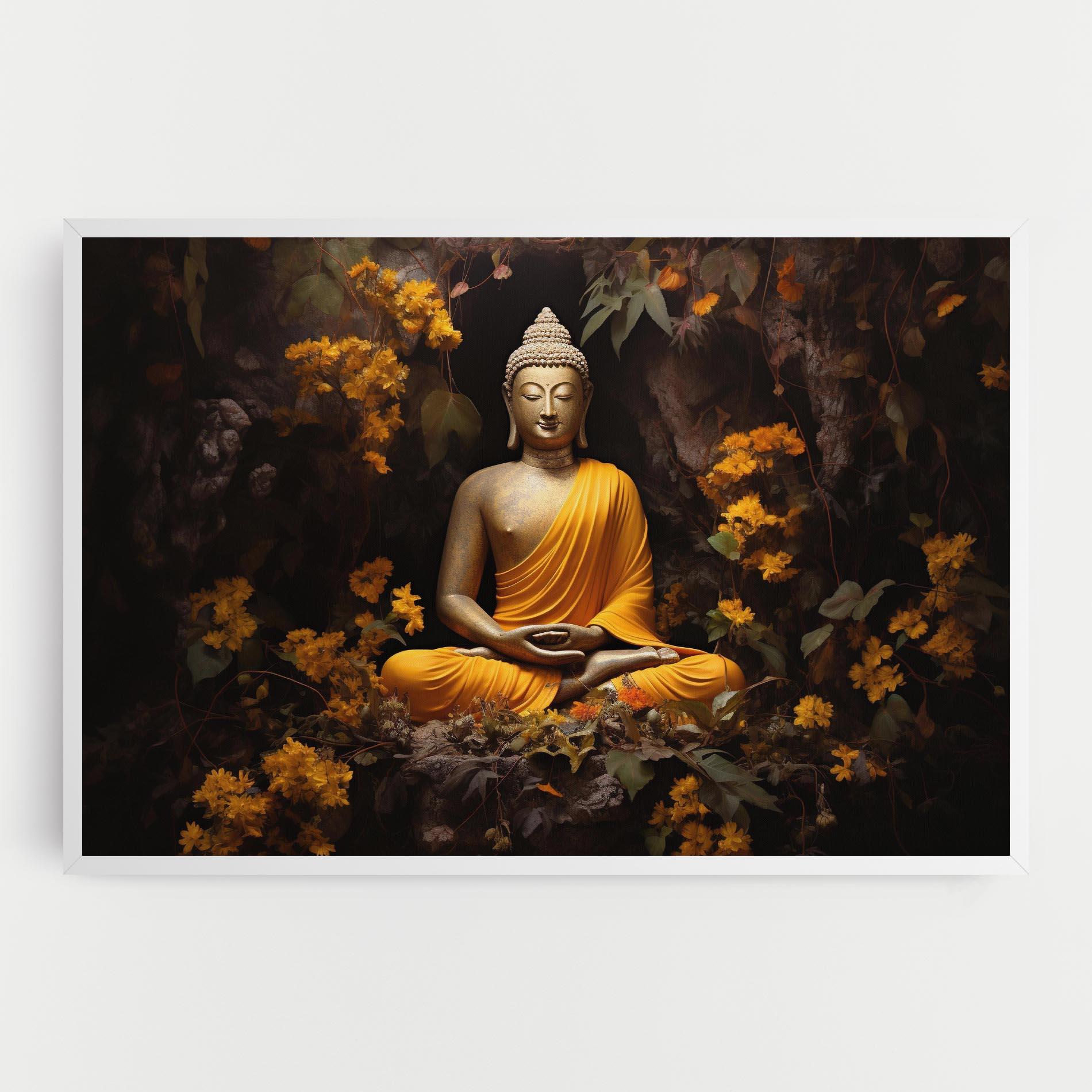 Картина на платно Yellow Light Buddha mockup 0