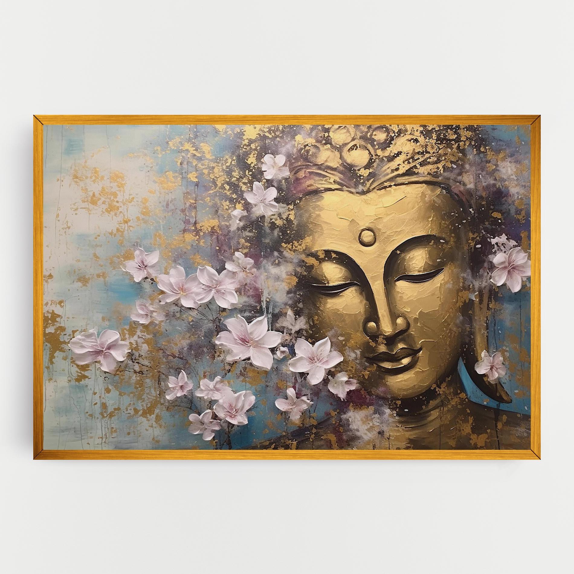 Картина на платно Abstract Buddha Plants mockup 0